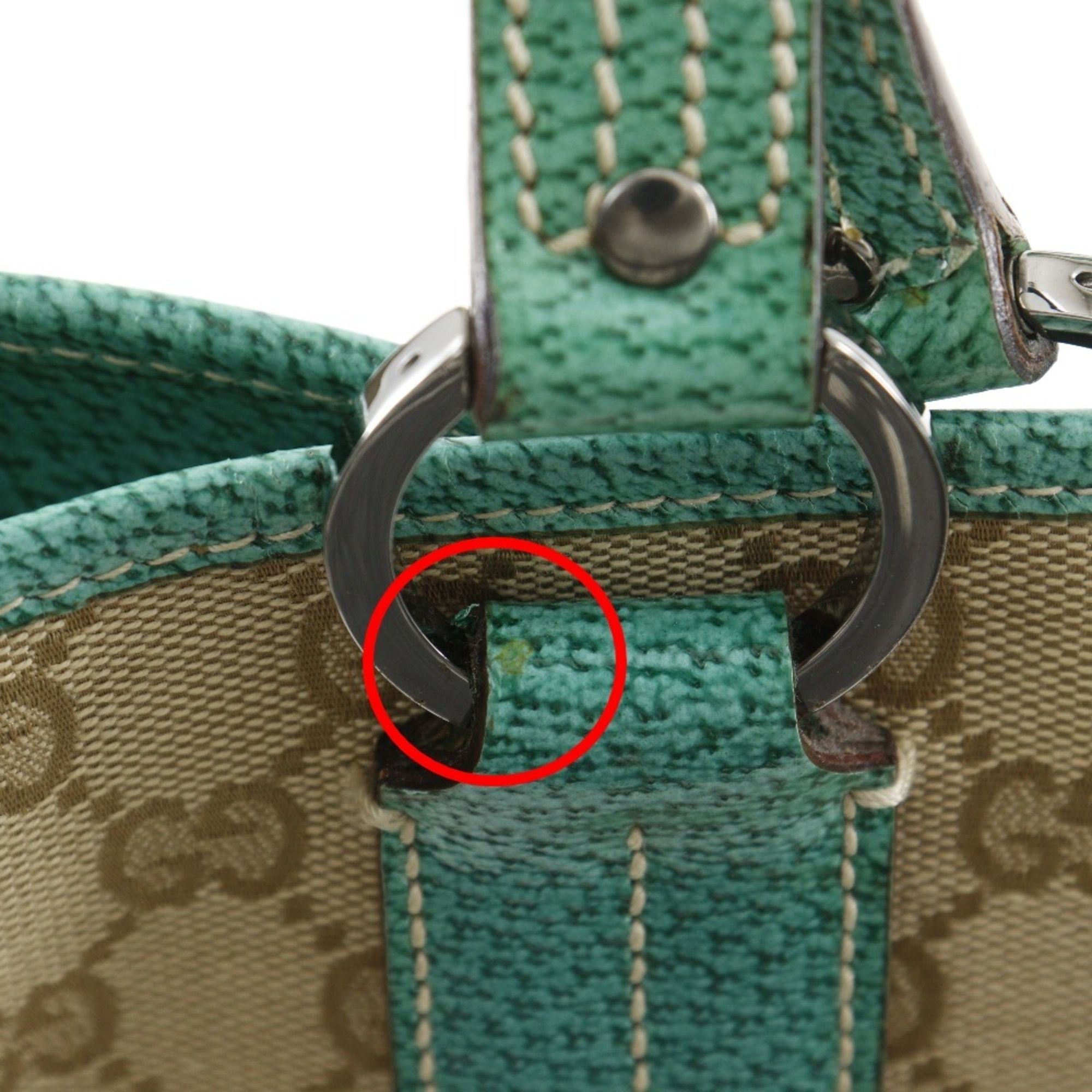 Gucci Gucci Tote Bag 113017 GG Canvas Beige/Green A4 Size Women's Size ONE SIZE - 12 Thumbnail