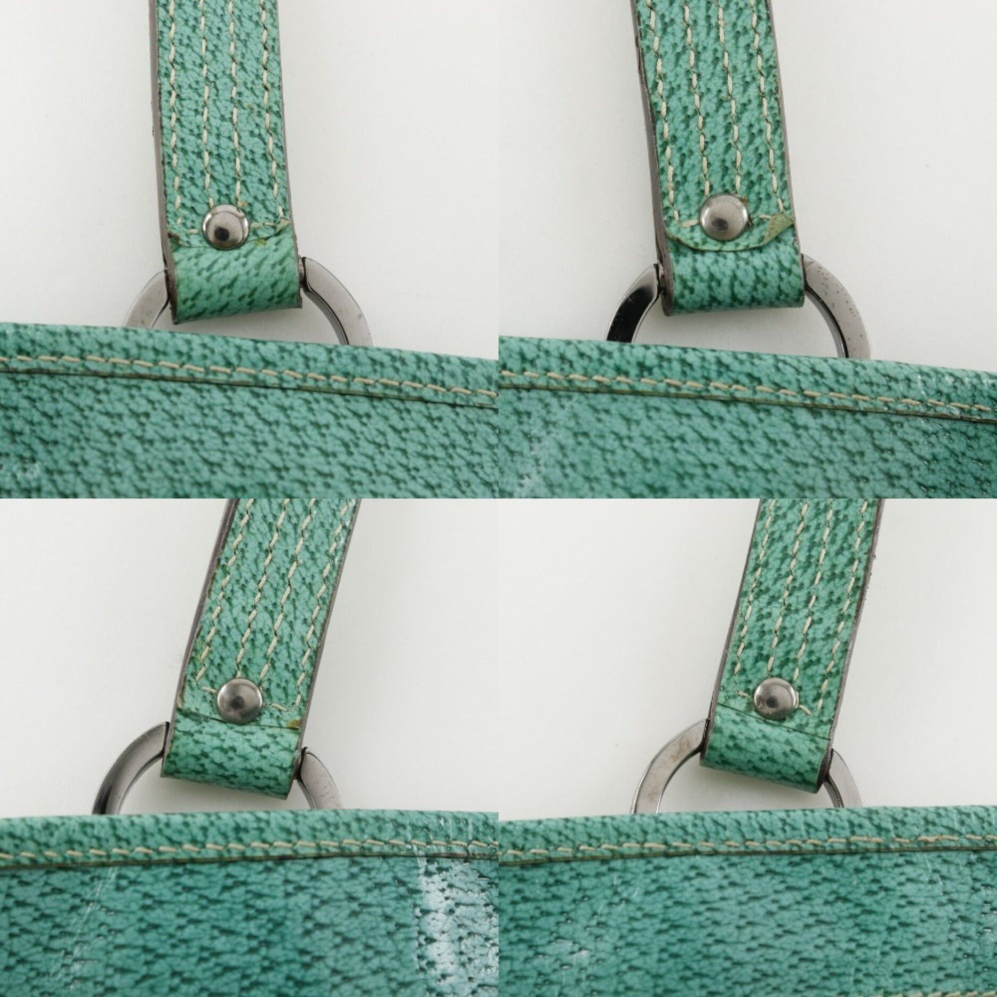 Gucci Gucci Tote Bag 113017 GG Canvas Beige/Green A4 Size Women's Size ONE SIZE - 11 Thumbnail