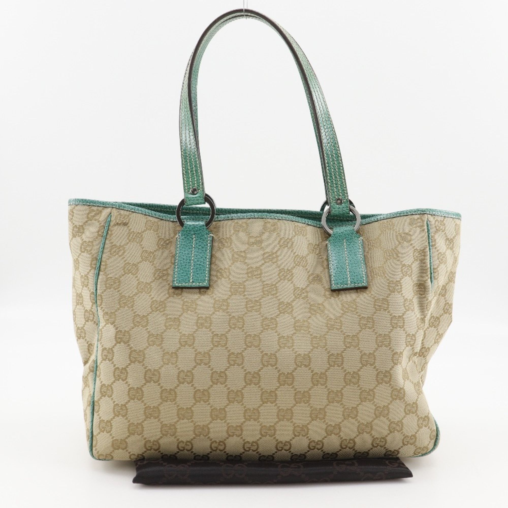 Gucci Gucci Tote Bag 113017 GG Canvas Beige/Green A4 Size Women's Size ONE SIZE - 17 Thumbnail