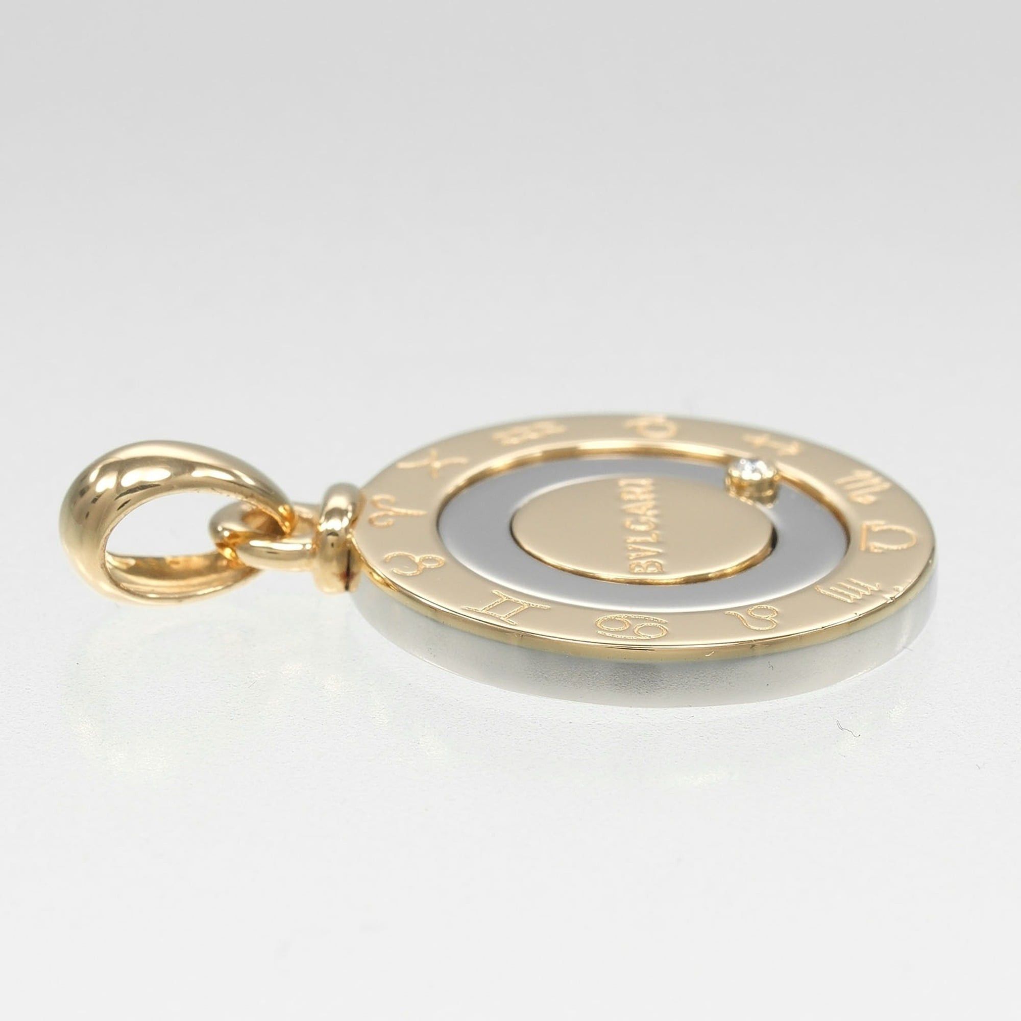 Bvlgari Bvlgari Horoscope Pendant Top, 18K Yellow Gold with Diamonds and Stainless Steel, Approx. 10.4g, BVLGARI Size ONE SIZE - 3 Thumbnail
