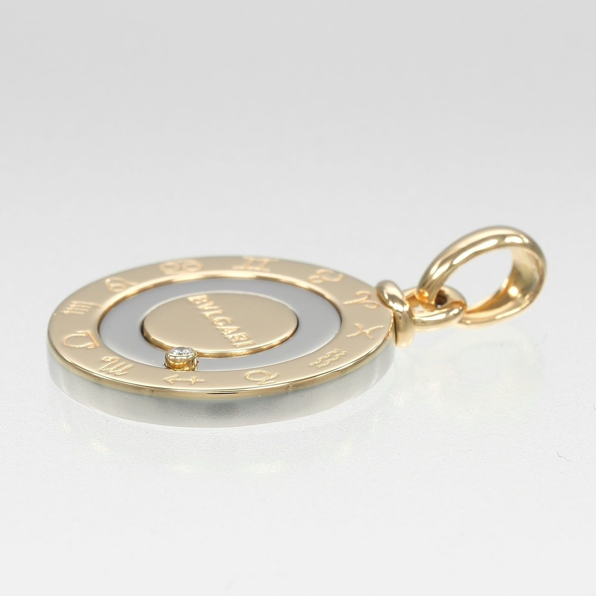 Bvlgari Bvlgari Horoscope Pendant Top, 18K Yellow Gold with Diamonds and Stainless Steel, Approx. 10.4g, BVLGARI Size ONE SIZE - 4 Thumbnail