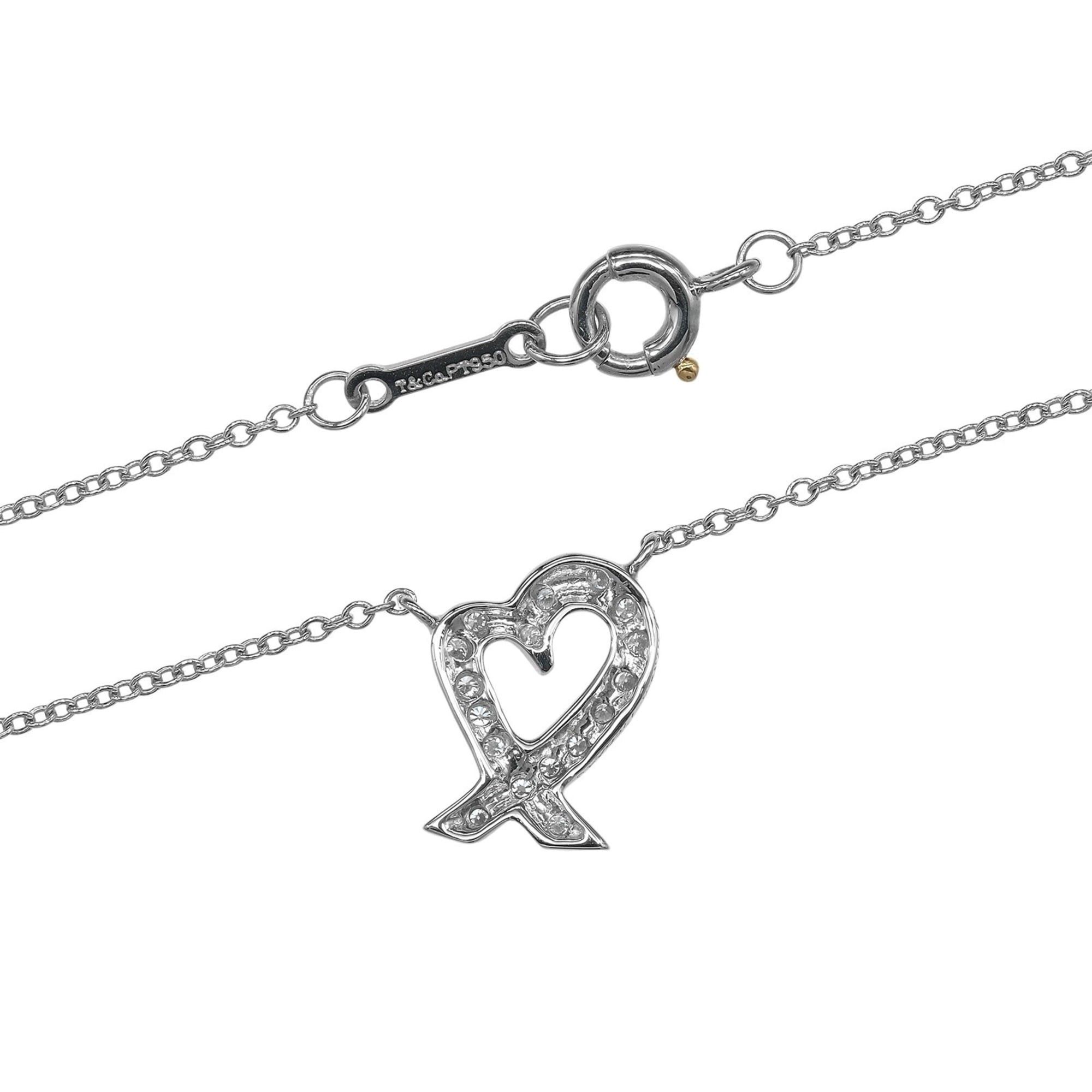 Tiffany & Co. Tiffany & Co. Loving Heart Necklace, Pt950 Platinum with Diamonds, Approx. 3.3g Size ONE SIZE - 6 Thumbnail