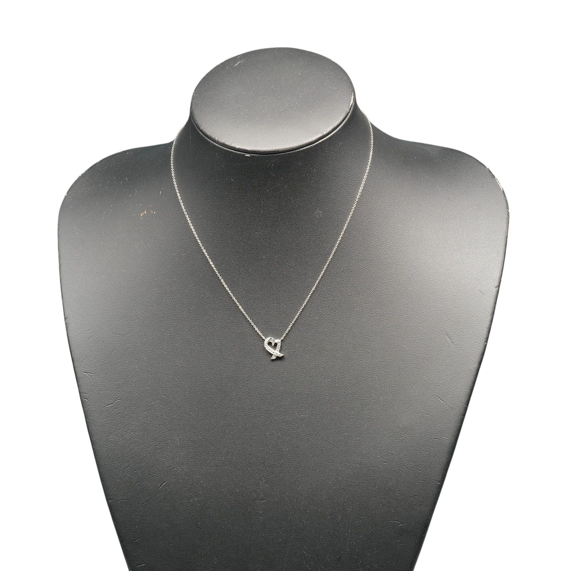 Tiffany & Co. Tiffany & Co. Loving Heart Necklace, Pt950 Platinum with Diamonds, Approx. 3.3g Size ONE SIZE - 2 Thumbnail