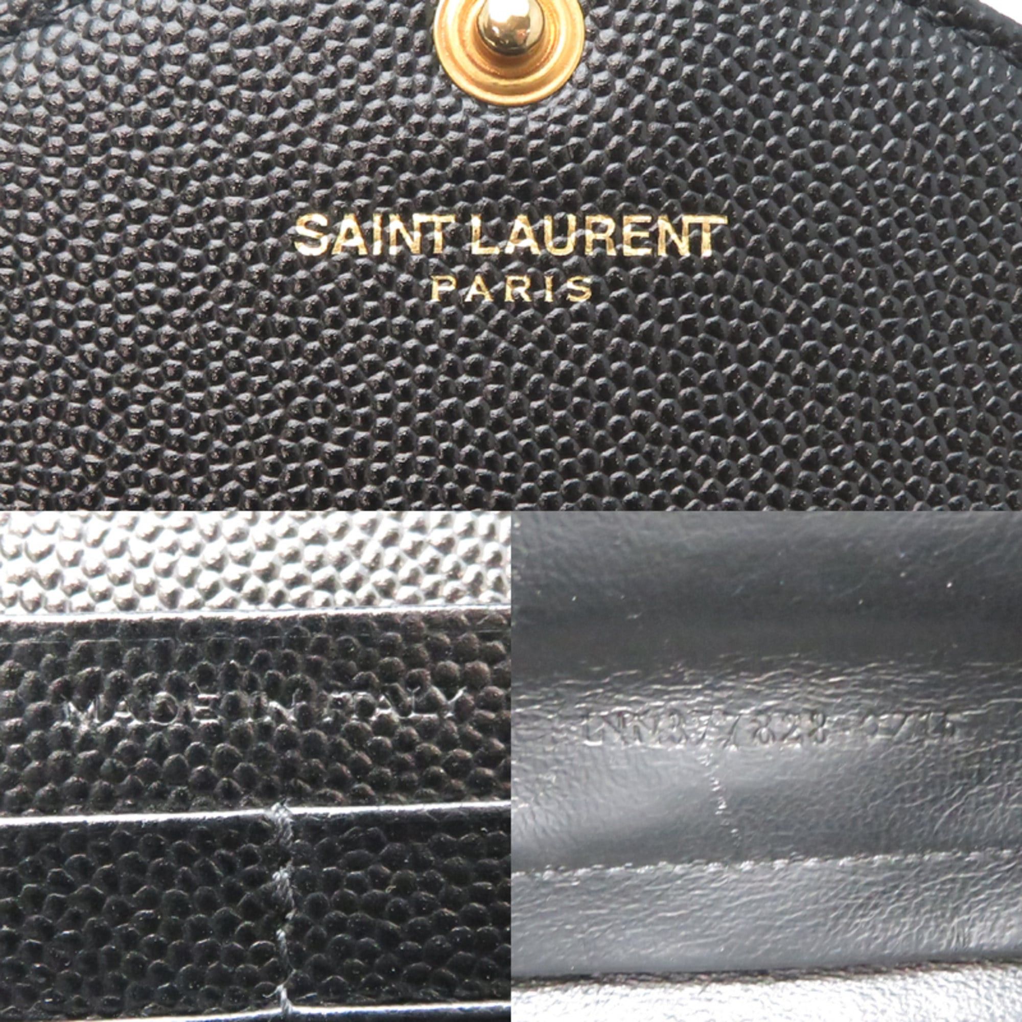 Saint Laurent Paris Saint Laurent Paris Cassandra Chain Wallet Women's Shoulder Bag 377828 Caviar Leather Black Size ONE SIZE - 7 Thumbnail