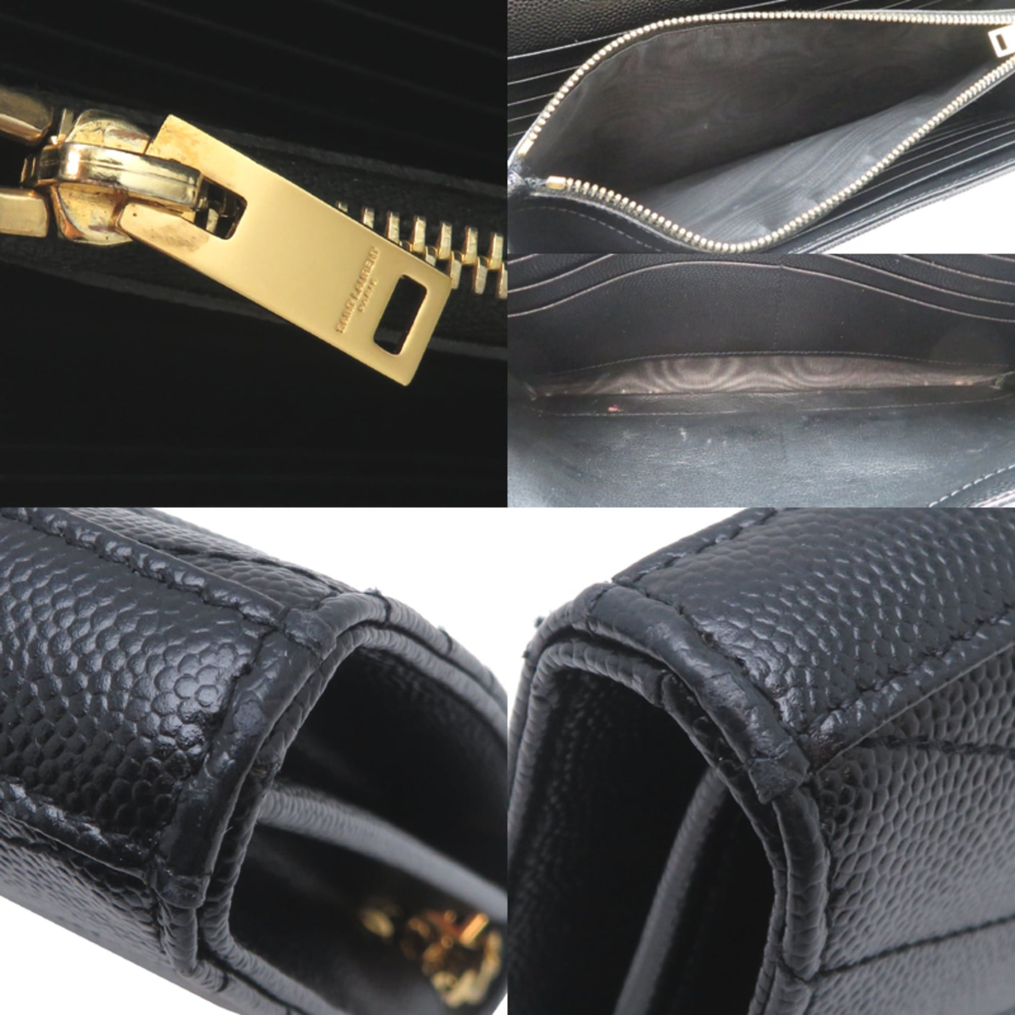 Saint Laurent Paris Saint Laurent Paris Cassandra Chain Wallet Women's Shoulder Bag 377828 Caviar Leather Black Size ONE SIZE - 10 Thumbnail