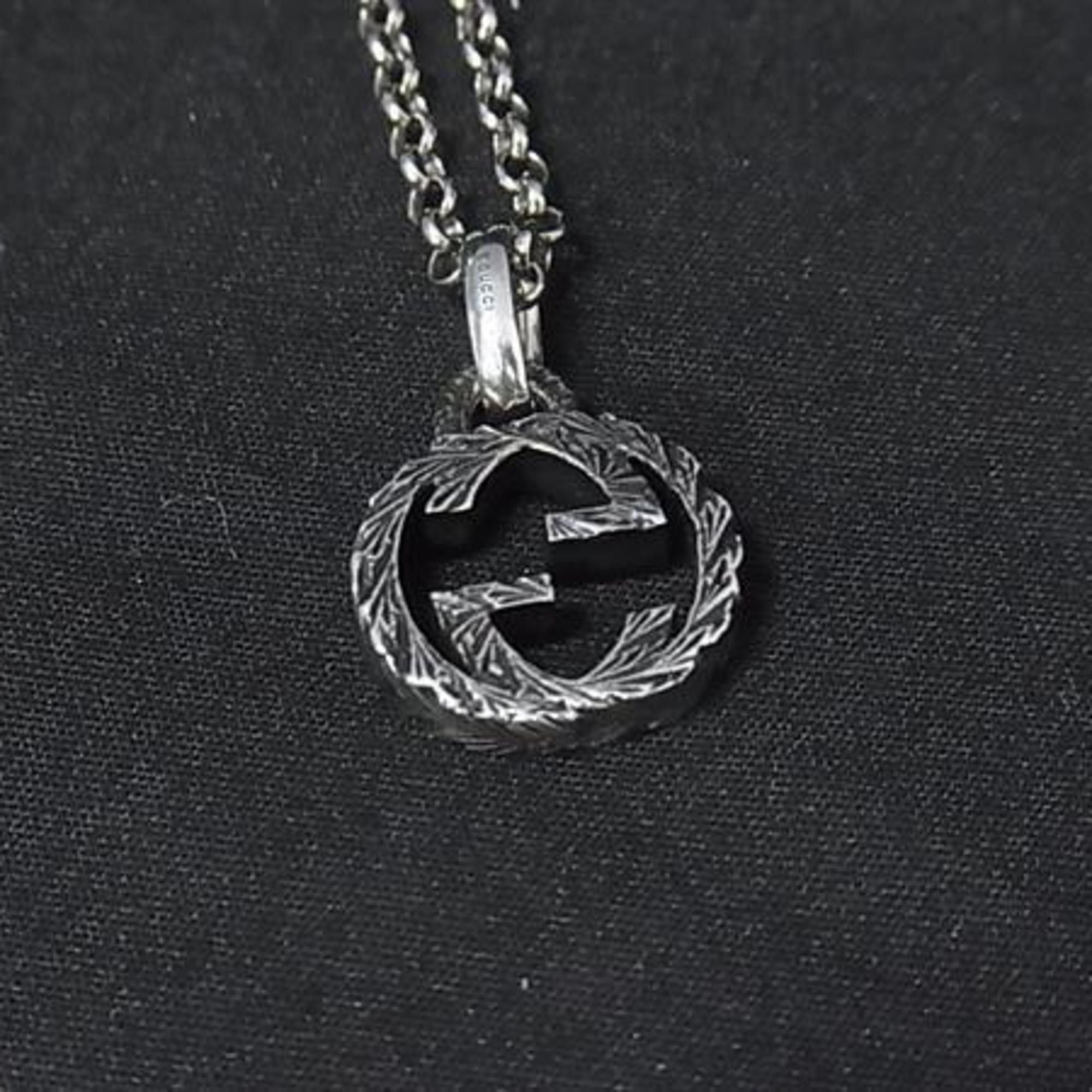 Gucci GUCCI Interlocking G Arabesque Necklace in Silver SV925 for Men and Women Size ONE SIZE - 3 Thumbnail