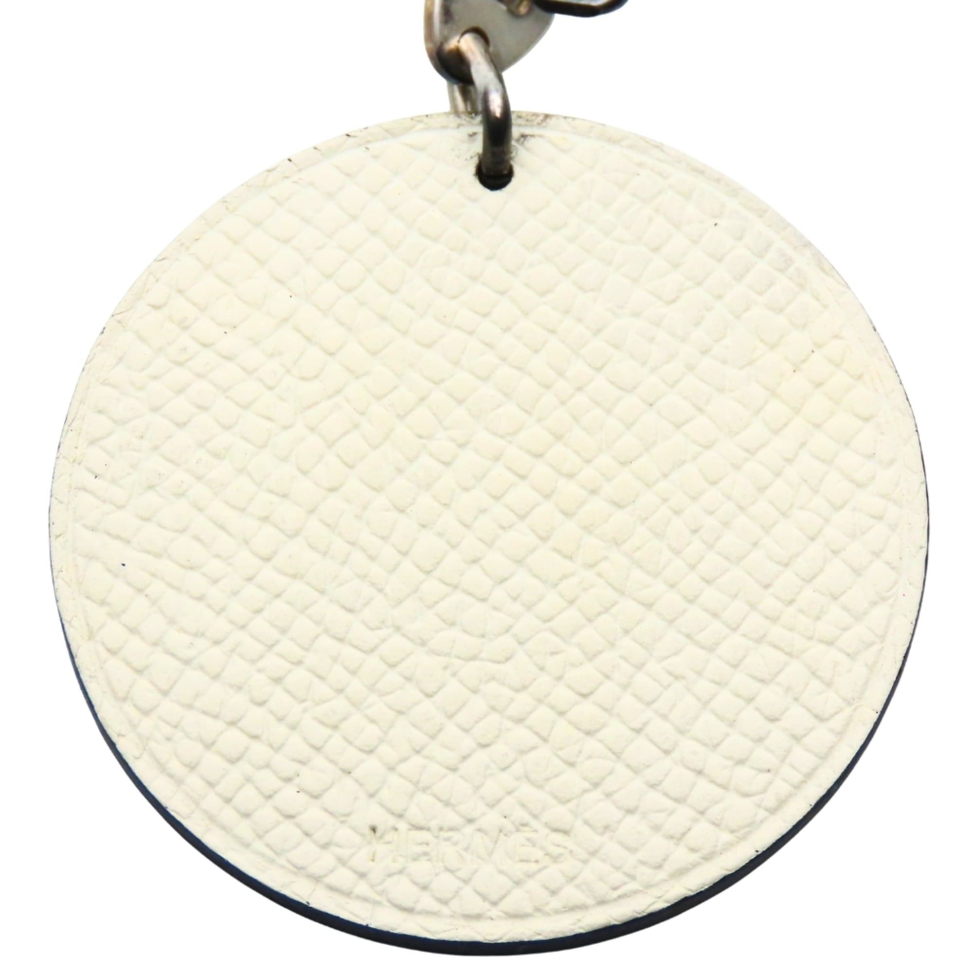 Hermes Hermes bag charm, panda animal print, leather, 925 silver, white, black, women's. Size ONE SIZE - 4 Thumbnail