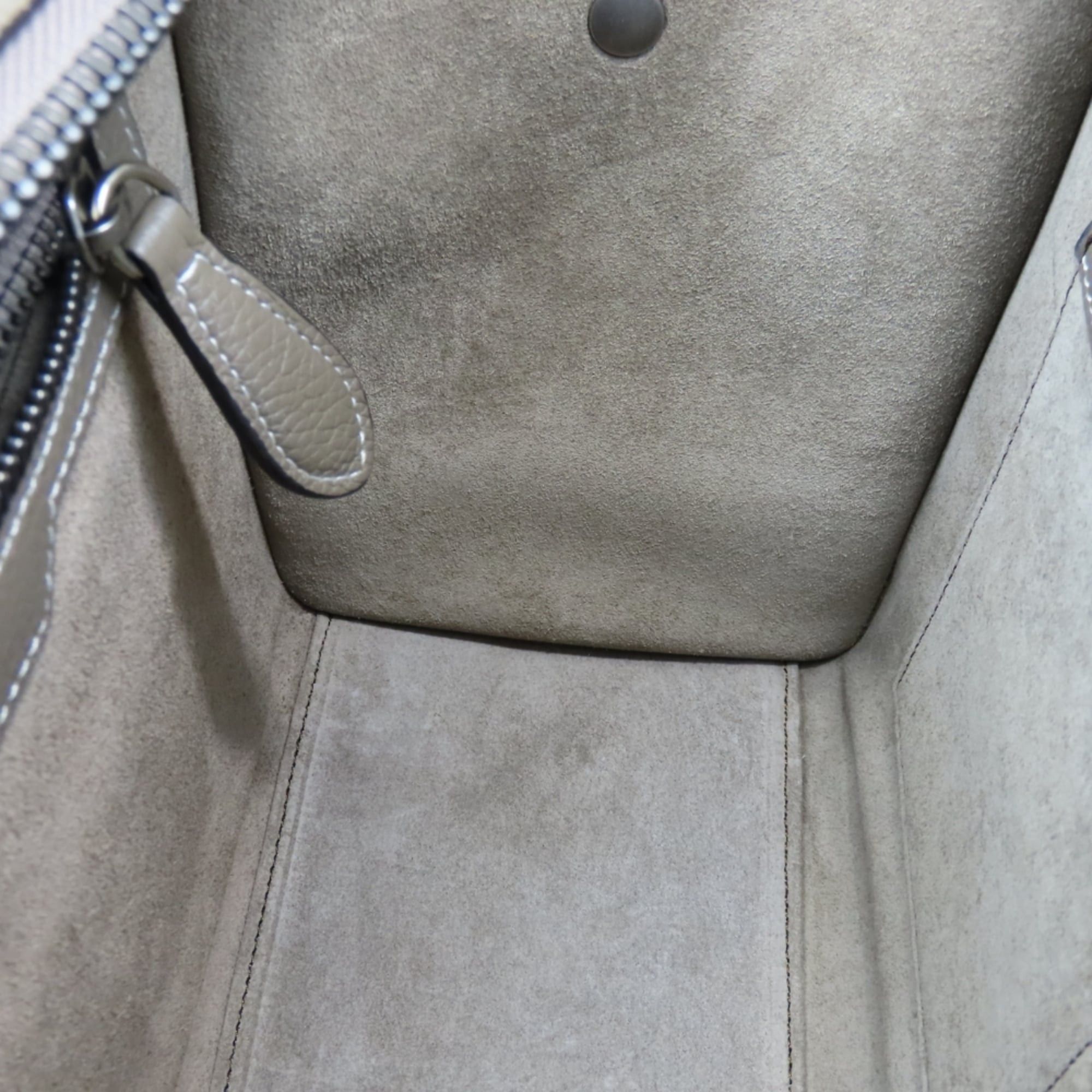 Celine Celine Micro Luggage Tote Bag 189793DRU.09SO, Leather, Greige, Silver Hardware, Women's, CELINE Size ONE SIZE - 19 Thumbnail