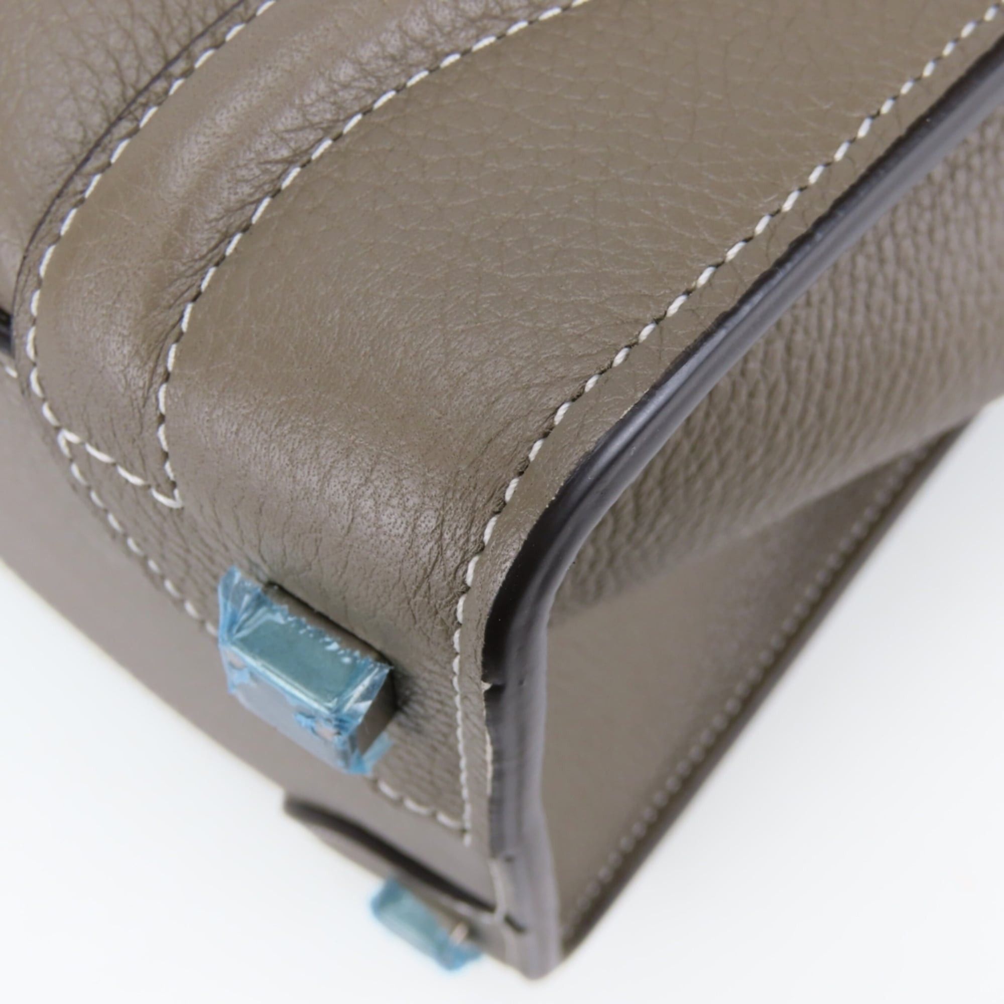 Celine Celine Micro Luggage Tote Bag 189793DRU.09SO, Leather, Greige, Silver Hardware, Women's, CELINE Size ONE SIZE - 7 Thumbnail