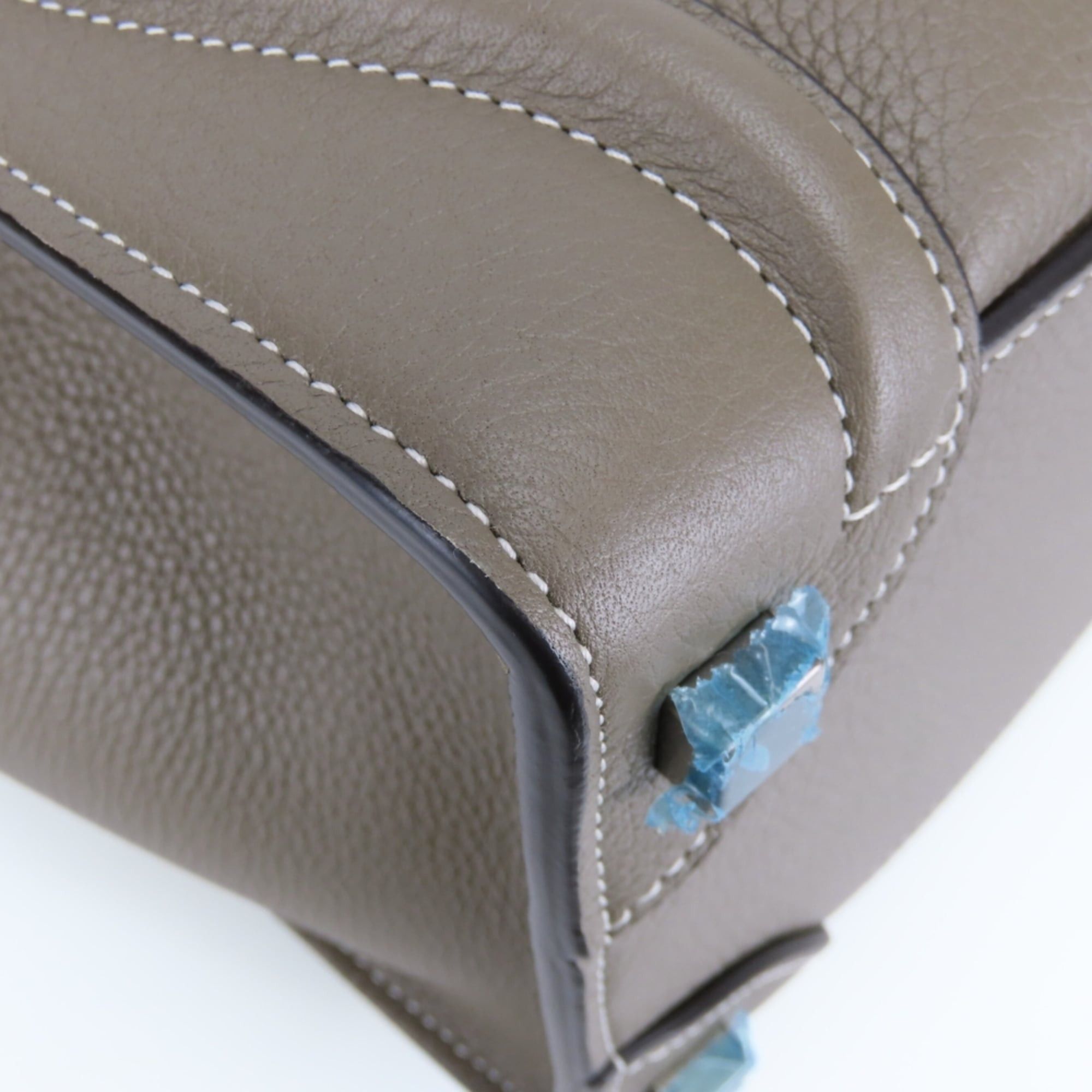 Celine Celine Micro Luggage Tote Bag 189793DRU.09SO, Leather, Greige, Silver Hardware, Women's, CELINE Size ONE SIZE - 6 Thumbnail