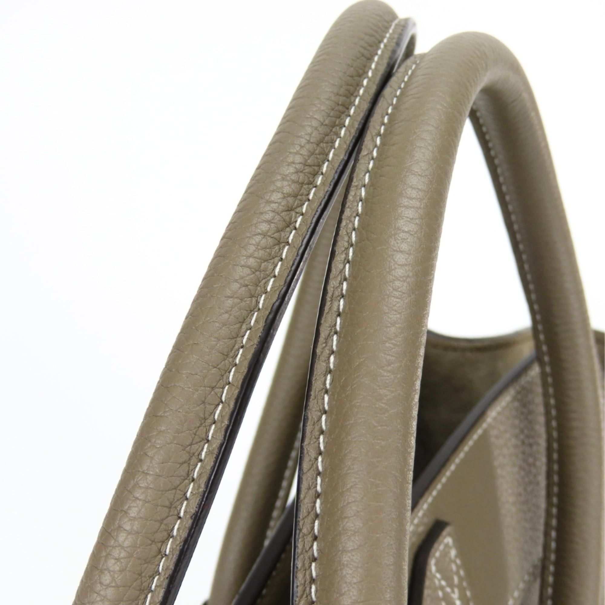Celine Celine Micro Luggage Tote Bag 189793DRU.09SO, Leather, Greige, Silver Hardware, Women's, CELINE Size ONE SIZE - 13 Thumbnail