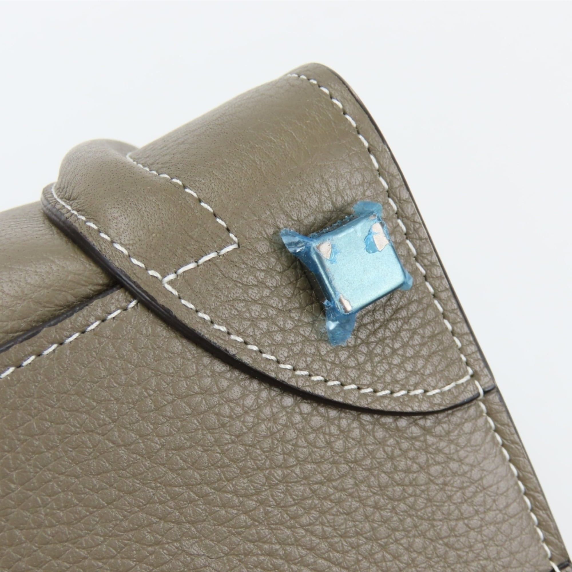 Celine Celine Micro Luggage Tote Bag 189793DRU.09SO, Leather, Greige, Silver Hardware, Women's, CELINE Size ONE SIZE - 8 Thumbnail