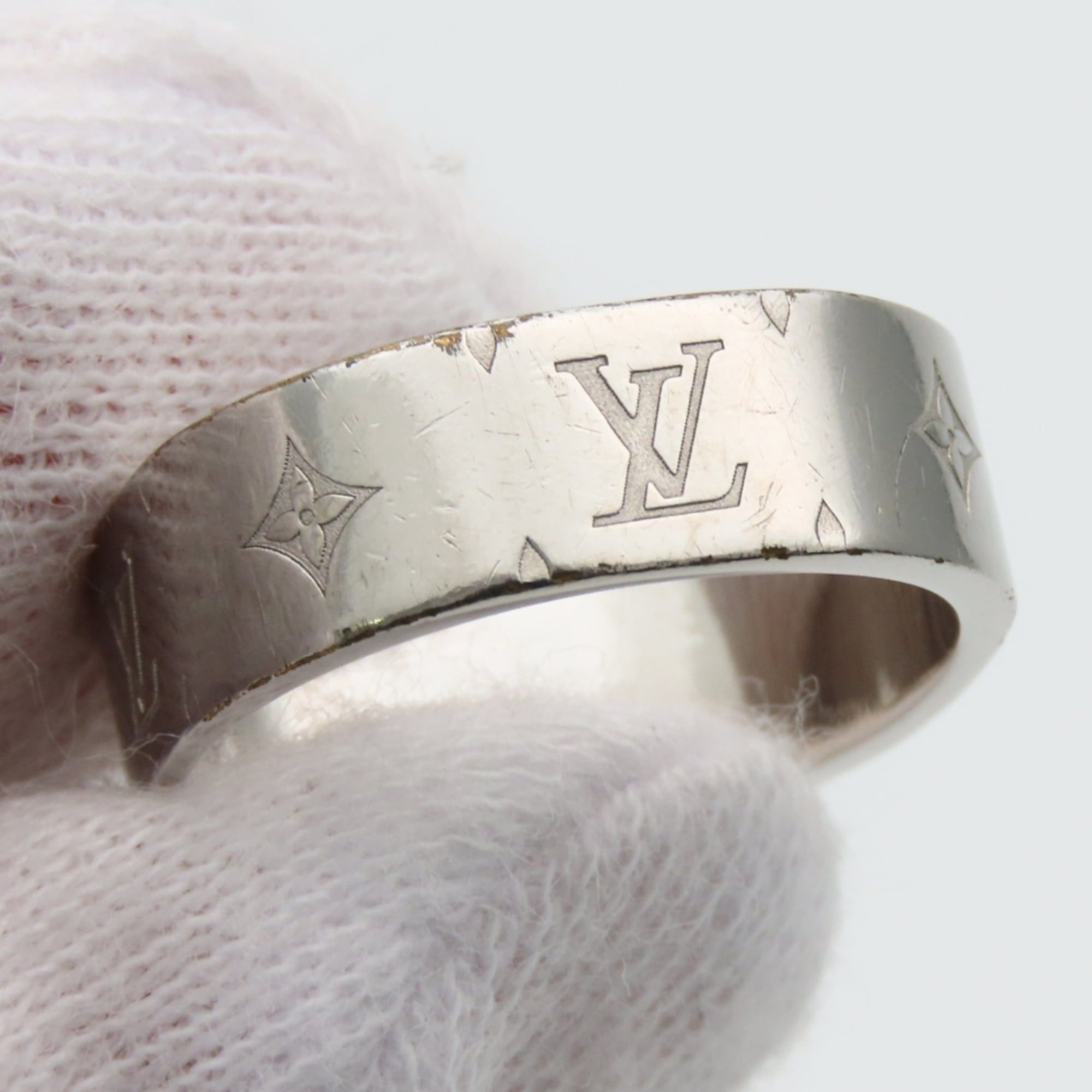 Louis Vuitton Louis Vuitton Nanogram Ring M00216 S Metal Silver Women's LOUIS VUITTON Size ONE SIZE - 10 Thumbnail