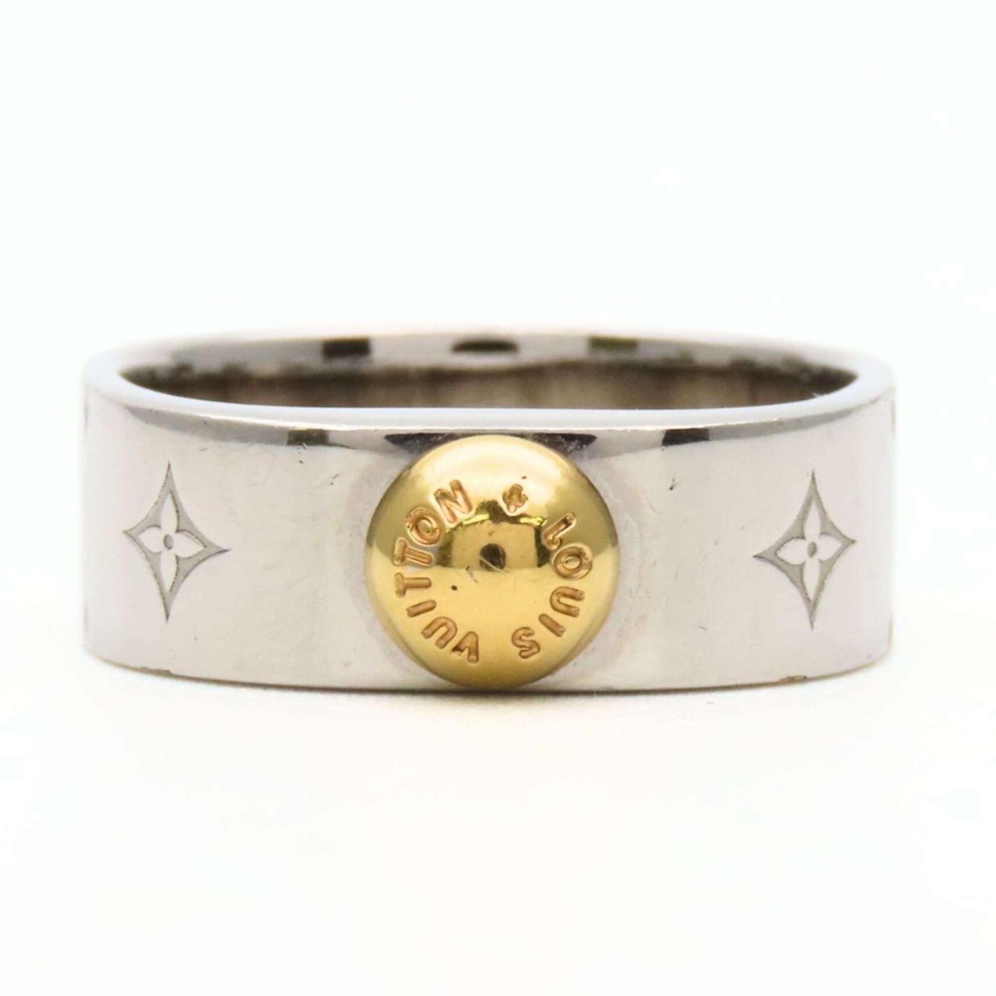 Louis Vuitton Louis Vuitton Nanogram Ring M00216 S Metal Silver Women's LOUIS VUITTON Size ONE SIZE - 3 Thumbnail