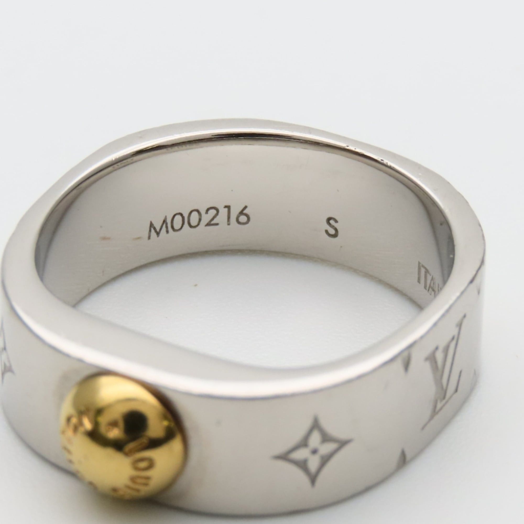 Louis Vuitton Louis Vuitton Nanogram Ring M00216 S Metal Silver Women's LOUIS VUITTON Size ONE SIZE - 8 Thumbnail