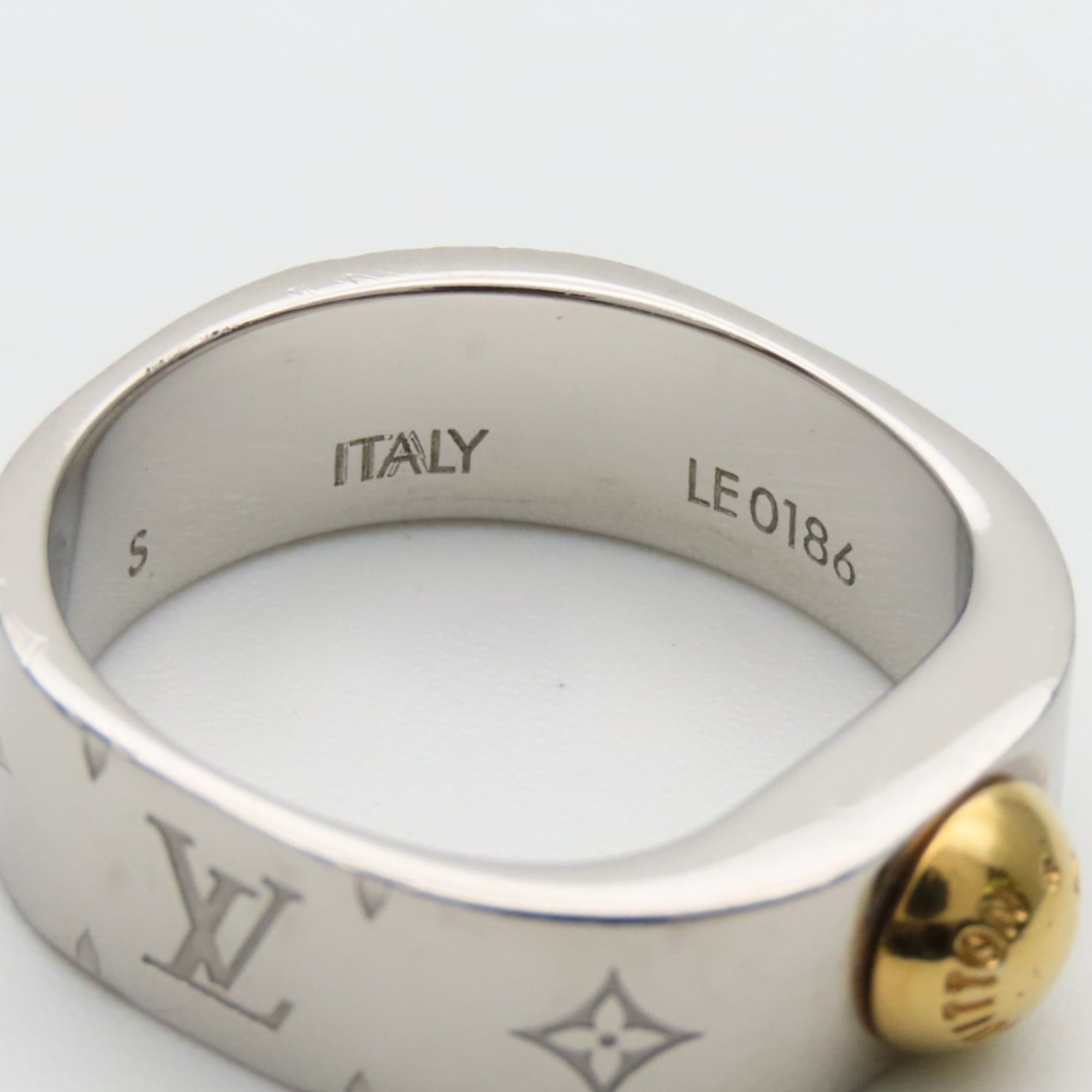 Louis Vuitton Louis Vuitton Nanogram Ring M00216 S Metal Silver Women's LOUIS VUITTON Size ONE SIZE - 9 Thumbnail