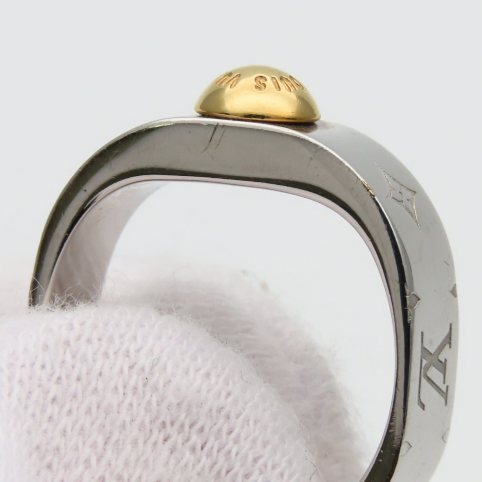 Louis Vuitton Louis Vuitton Nanogram Ring M00216 S Metal Silver Women's LOUIS VUITTON Size ONE SIZE - 11 Thumbnail