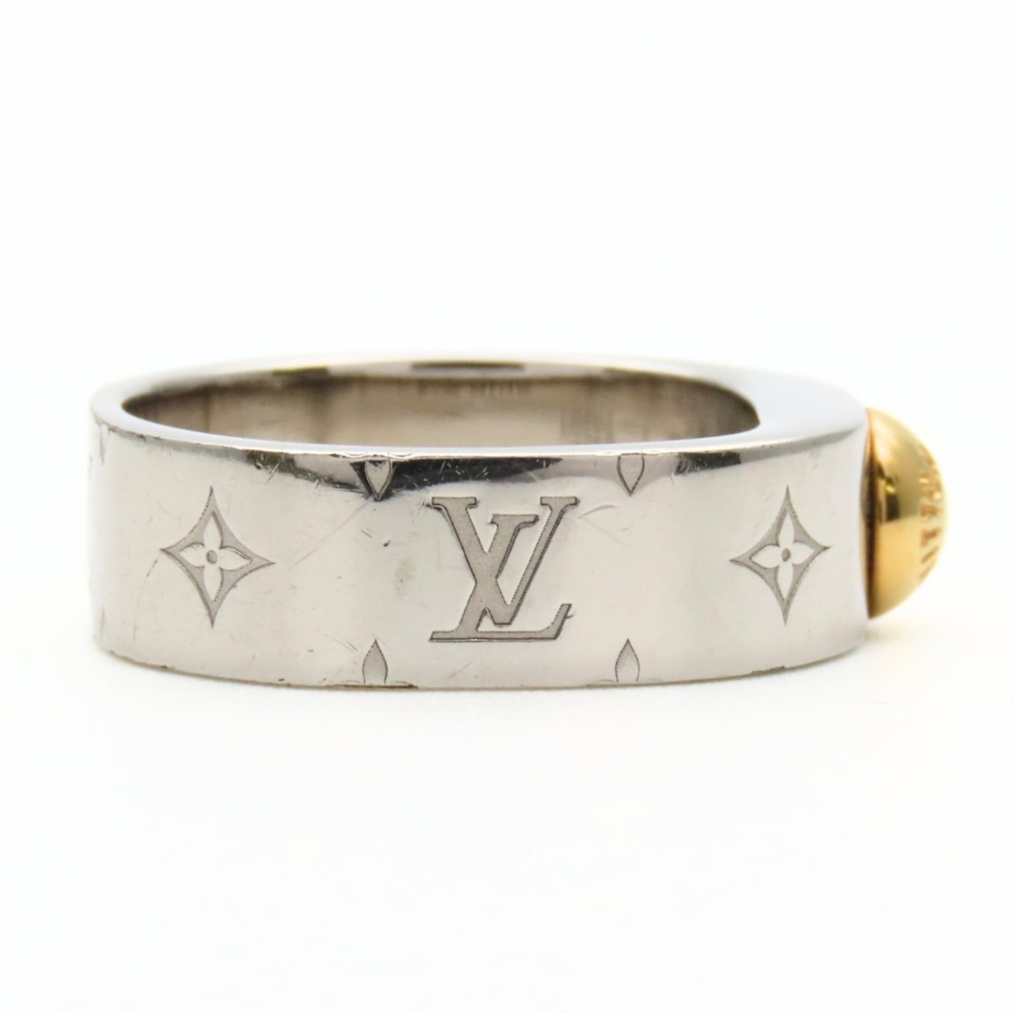 Louis Vuitton Louis Vuitton Nanogram Ring M00216 S Metal Silver Women's LOUIS VUITTON Size ONE SIZE - 6 Thumbnail