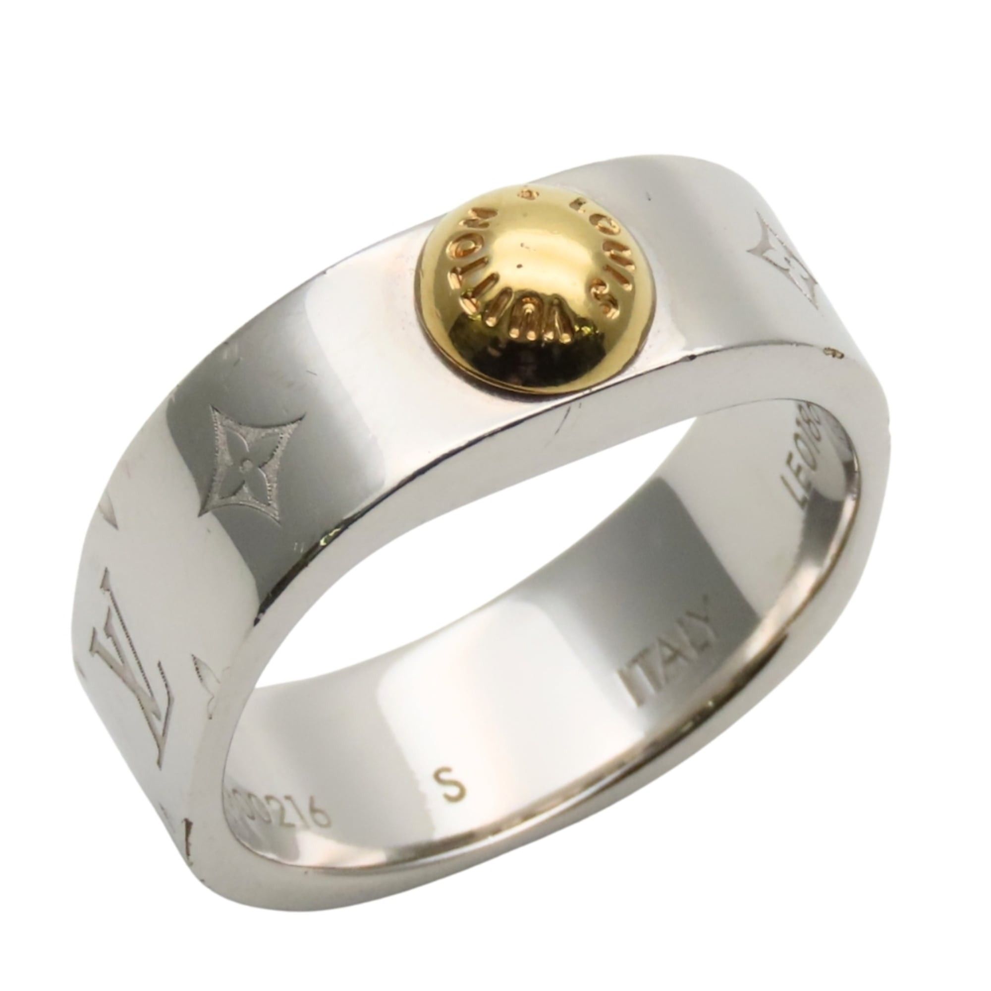 Louis Vuitton Louis Vuitton Nanogram Ring M00216 S Metal Silver Women's LOUIS VUITTON Size ONE SIZE - 2 Thumbnail
