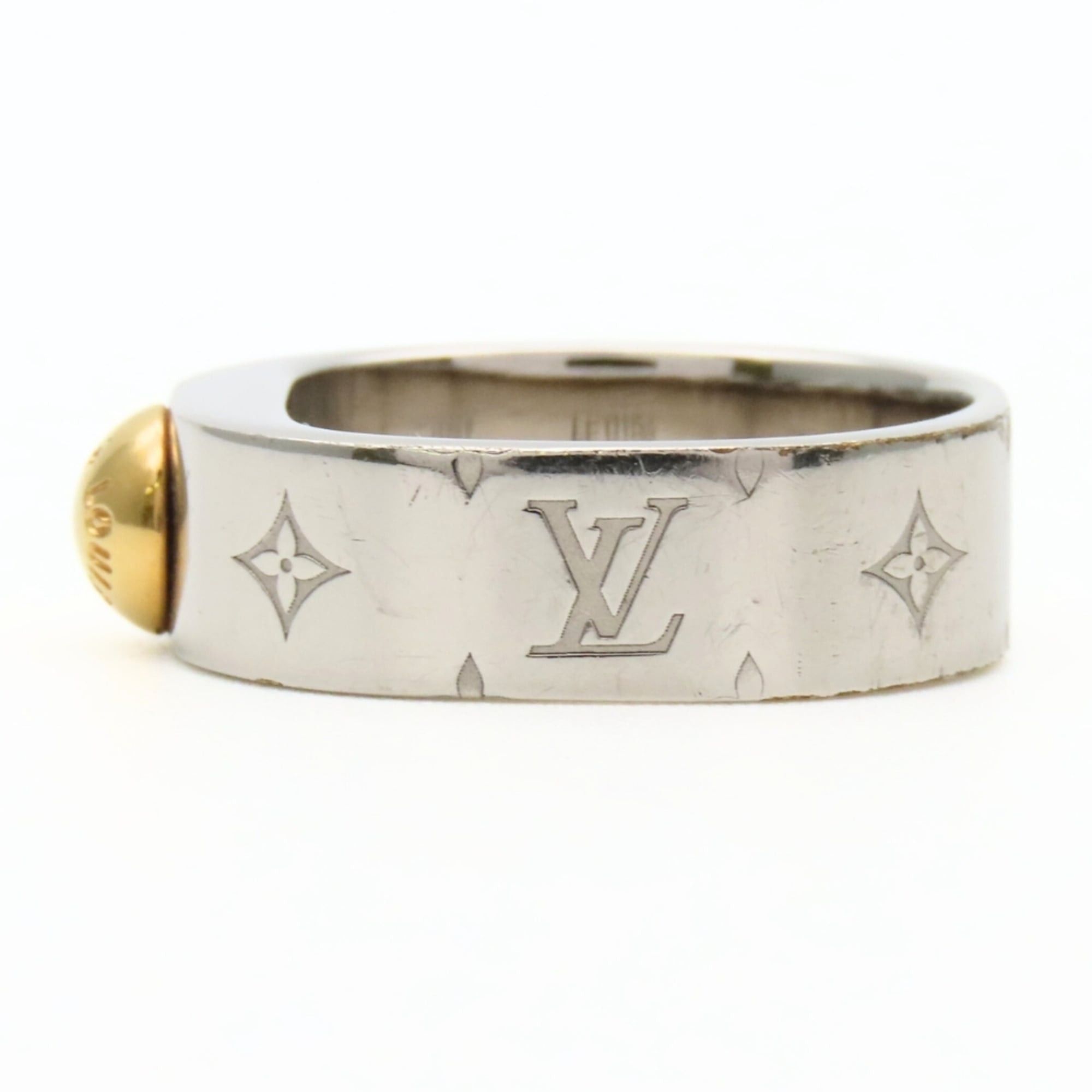 Louis Vuitton Louis Vuitton Nanogram Ring M00216 S Metal Silver Women's LOUIS VUITTON Size ONE SIZE - 4 Thumbnail