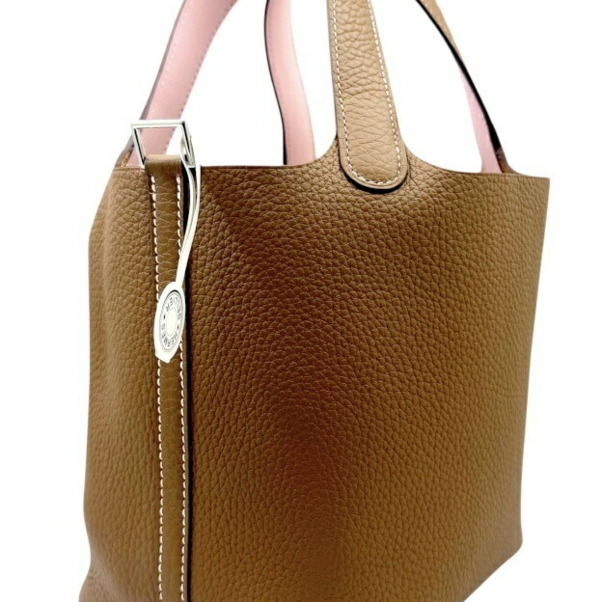 Hermes HERMES Picotin Lock PM Eclat Gold Rose Sakura Taurillon Clemence Handbag for Men and Women Size ONE SIZE - 2 Thumbnail