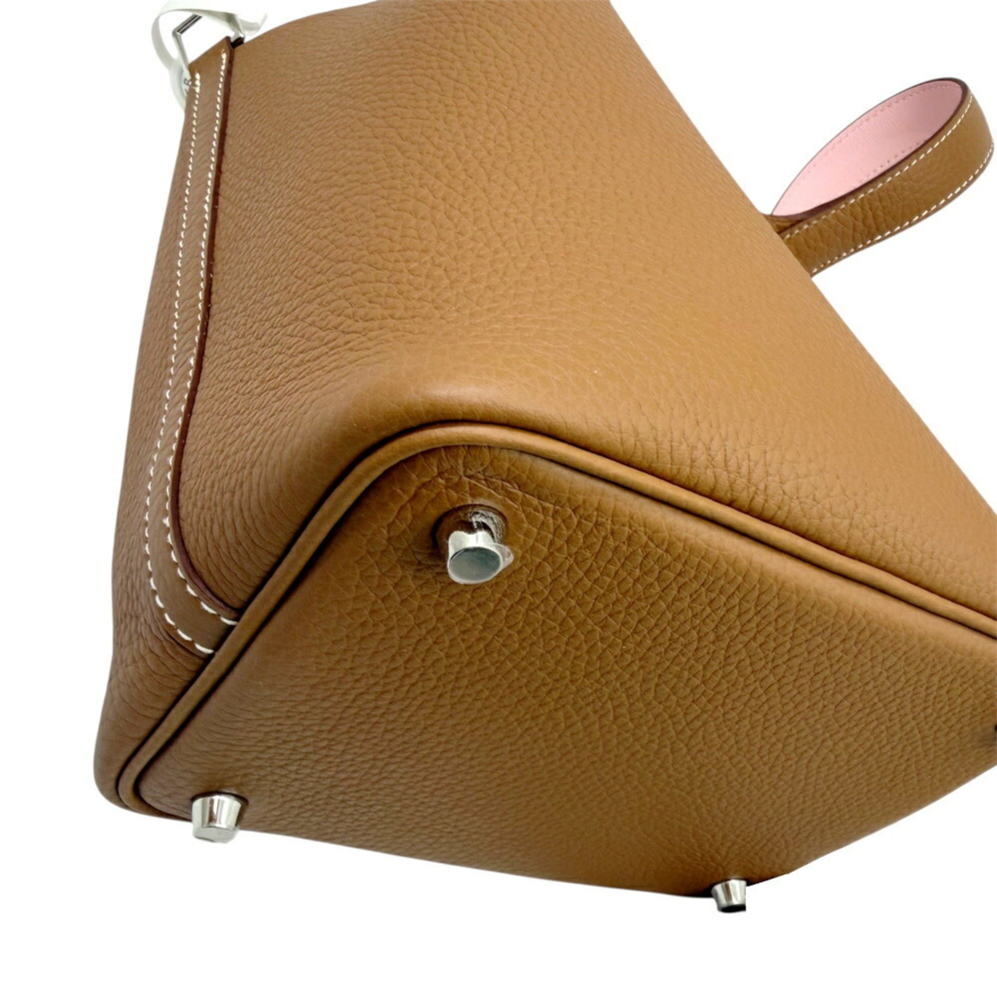 Hermes HERMES Picotin Lock PM Eclat Gold Rose Sakura Taurillon Clemence Handbag for Men and Women Size ONE SIZE - 11 Thumbnail