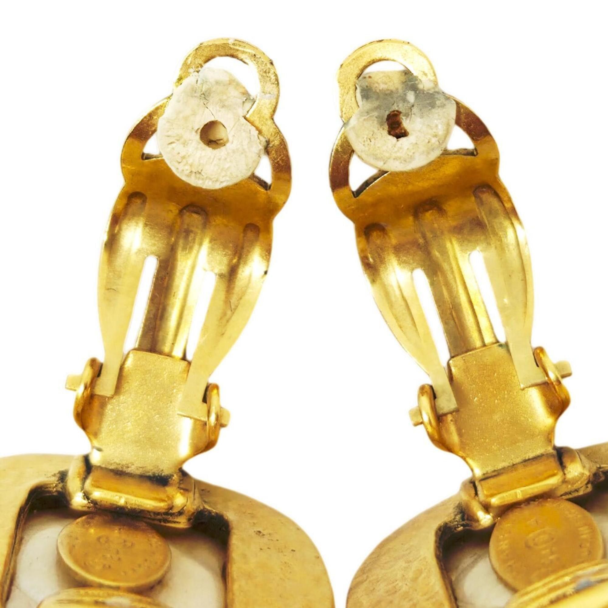 Chanel CHANEL Coco Mark Earrings, Gold, GP, Faux Pearl, 94A, Women's Size ONE SIZE - 6 Thumbnail