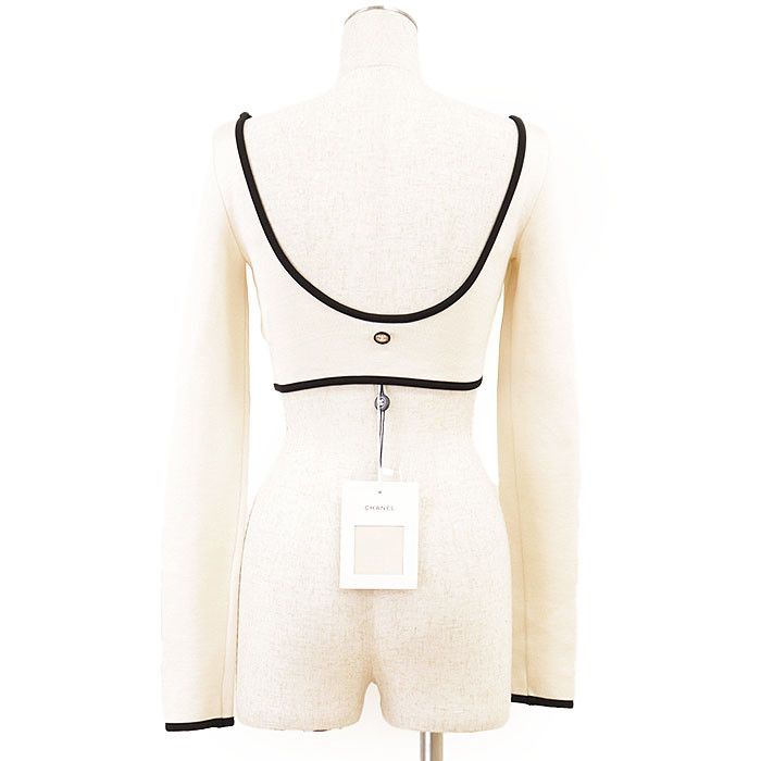 Chanel Chanel Chanel 21S P70684 Silk Knit Cropped Top Textile Tops P70684 DUTY FREE for USA Size ONE SIZE - 4 Thumbnail