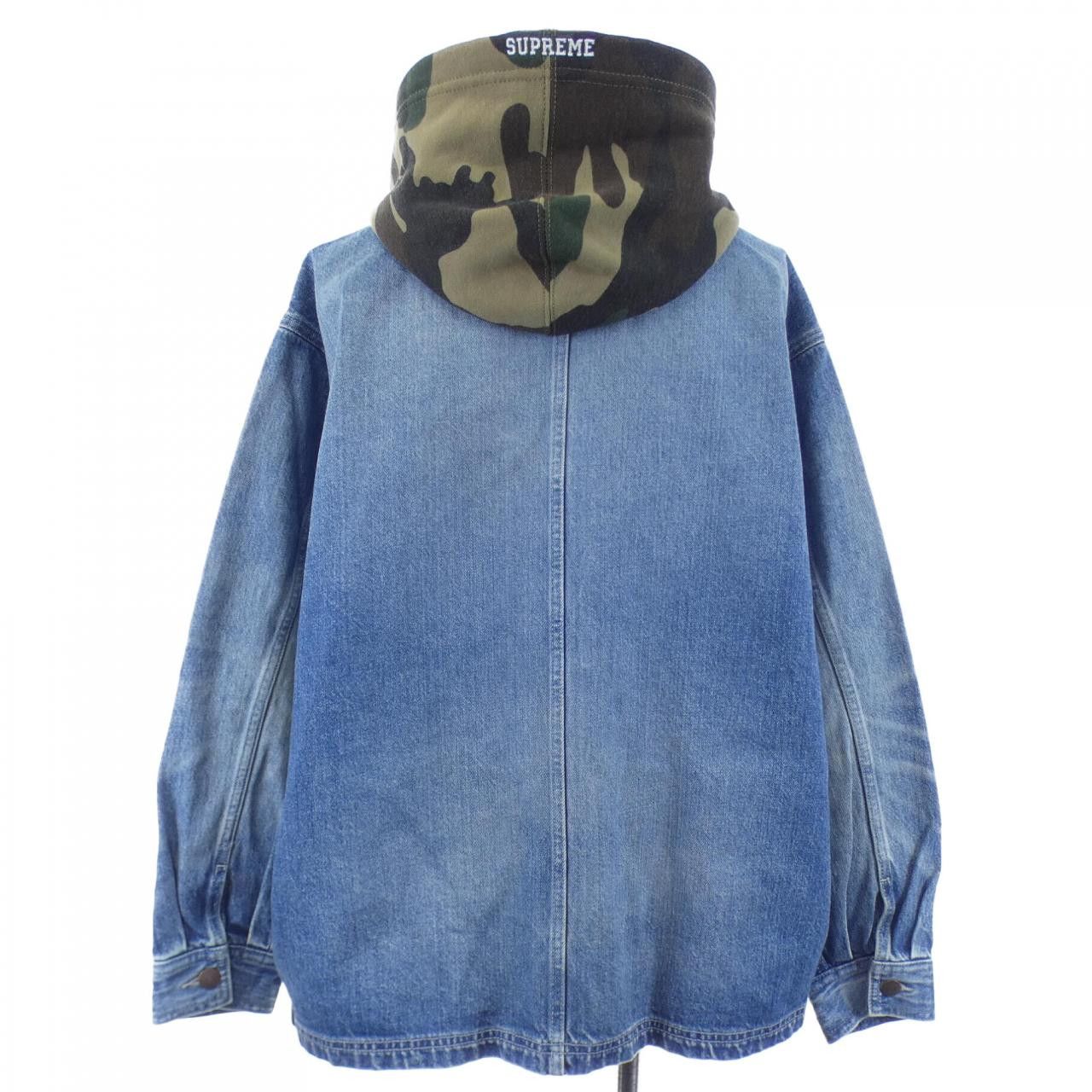 Supreme Supreme Supreme Worn Hooded Chore Coat Coat Textile Outerwear DUTY FREE for USA Size ONE SIZE - 2 Thumbnail