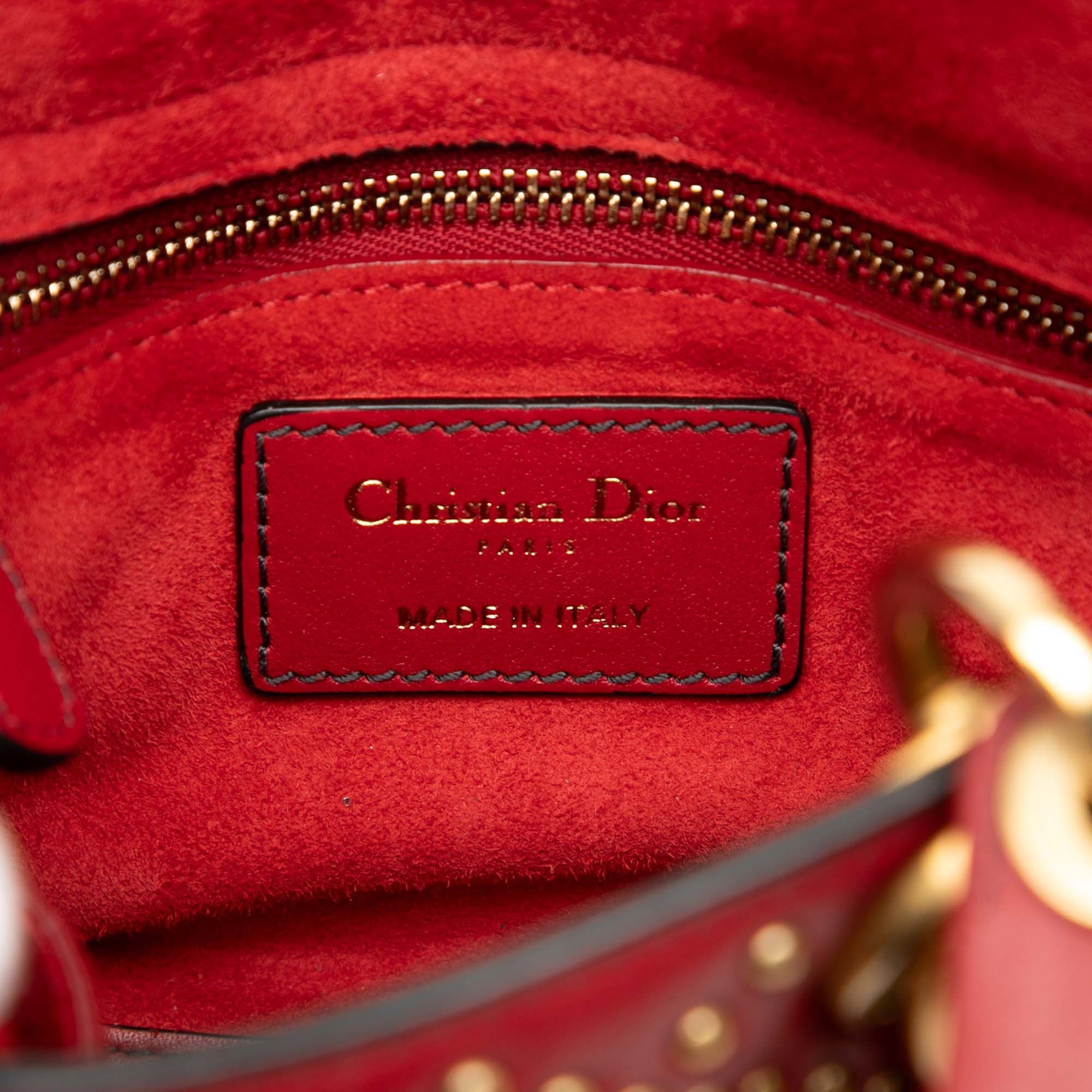 Dior Mini Lambskin Cannage Studded Supple Lady Dior Size ONE SIZE - 5 Thumbnail