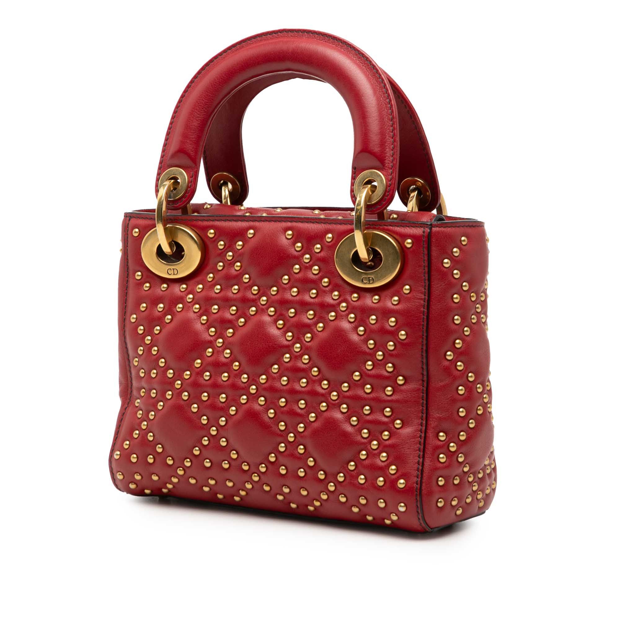 Dior Mini Lambskin Cannage Studded Supple Lady Dior Size ONE SIZE - 2 Thumbnail