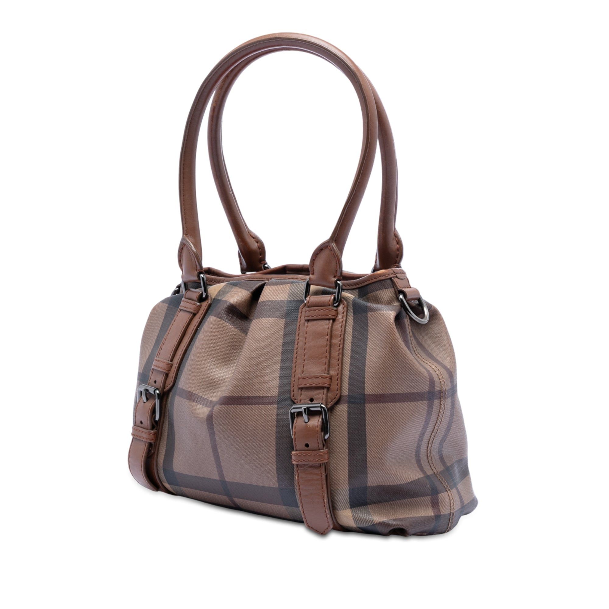 Burberry Smoke Check Coated Canvas Northfield Satchel Size ONE SIZE - 2 Thumbnail