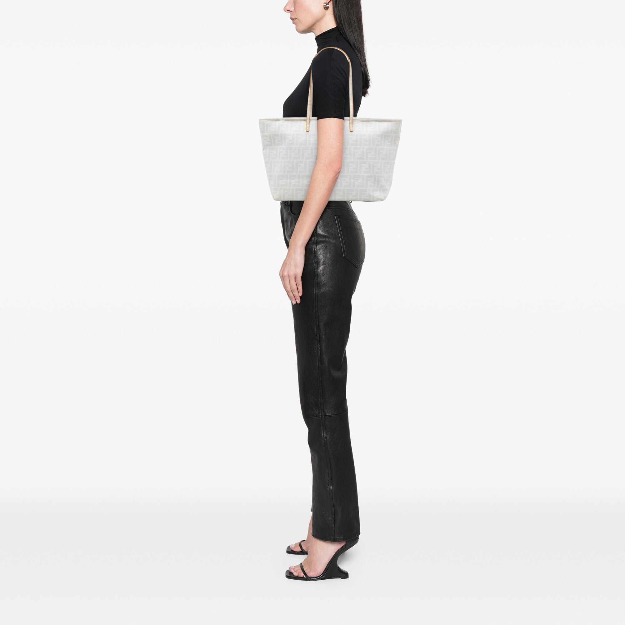 Fendi Medium Zucca Spalmati Roll Tote Size ONE SIZE - 7 Thumbnail