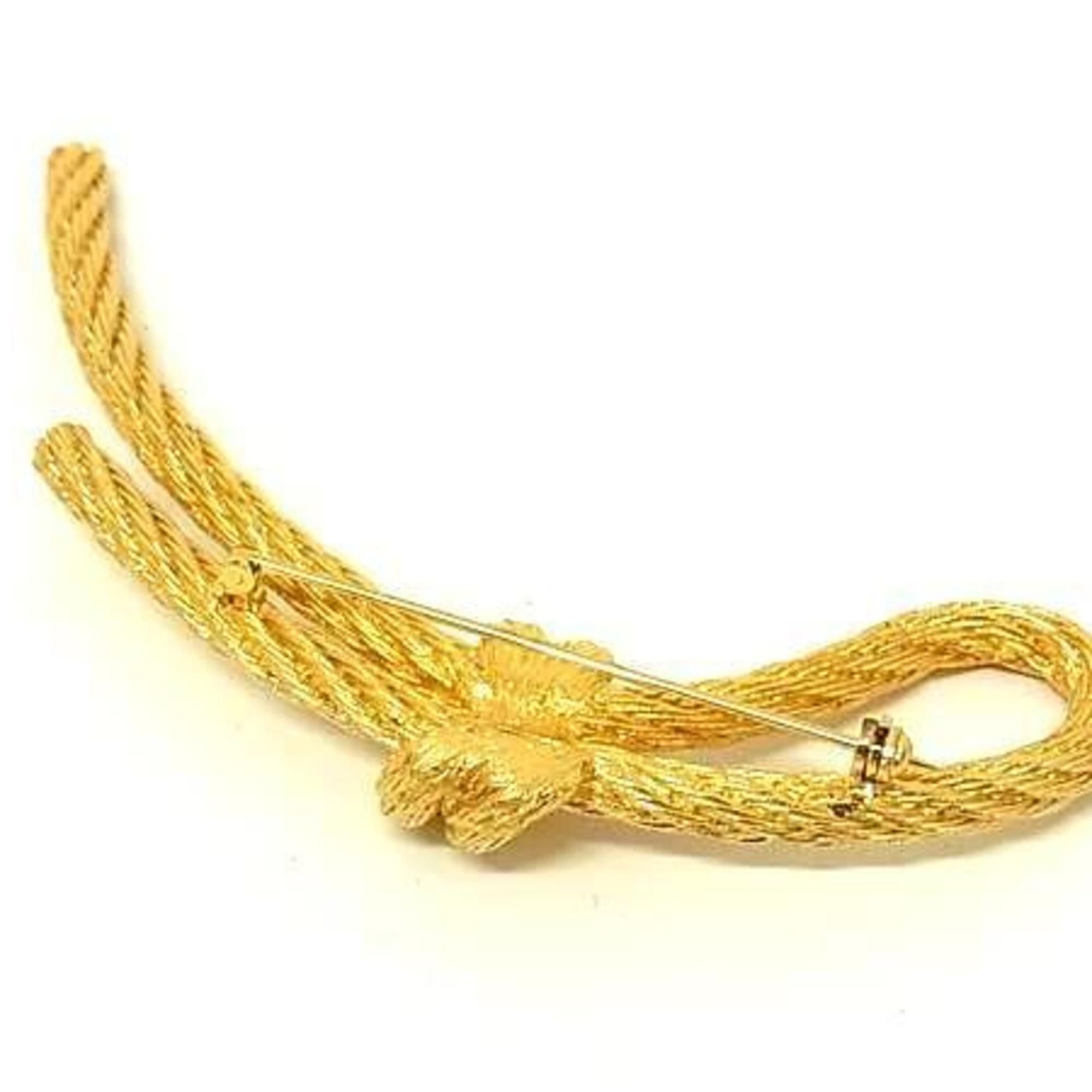 Dior Christian Dior Brooch with Rope Motif in Gold Metal for Women Size ONE SIZE - 3 Thumbnail