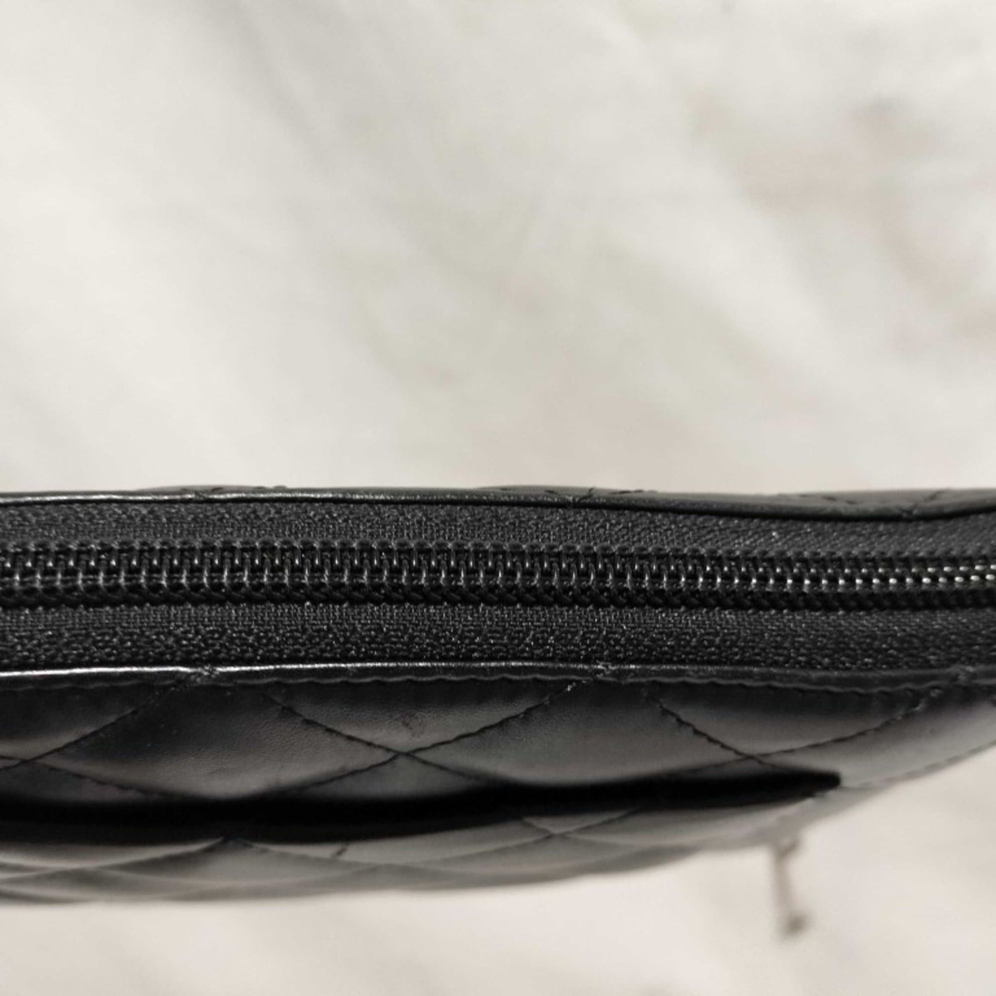 Chanel CHANEL Cambon Wallet A48660 Black and Pink Leather Women's Coco Mark Round Long Size ONE SIZE - 5 Thumbnail