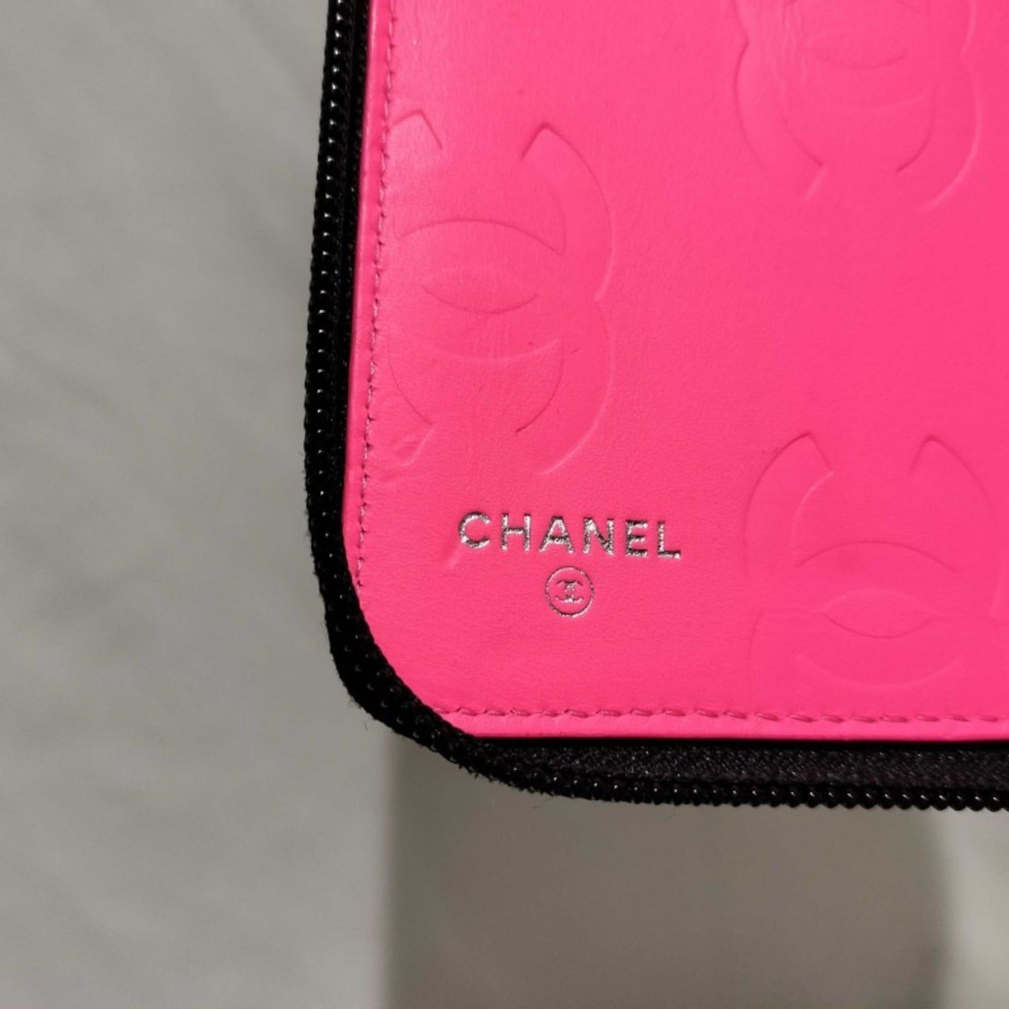 Chanel CHANEL Cambon Wallet A48660 Black and Pink Leather Women's Coco Mark Round Long Size ONE SIZE - 9 Thumbnail