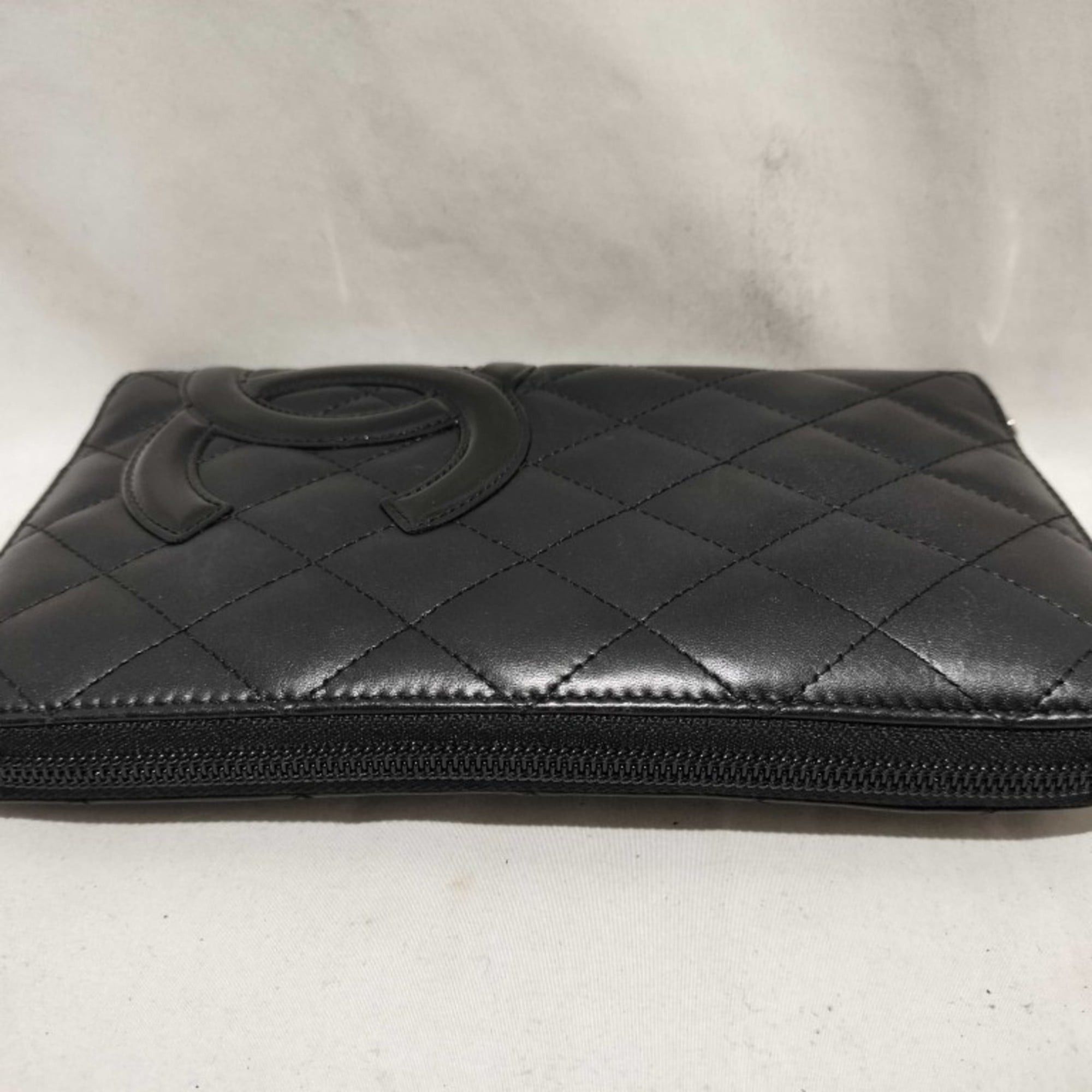 Chanel CHANEL Cambon Wallet A48660 Black and Pink Leather Women's Coco Mark Round Long Size ONE SIZE - 2 Thumbnail