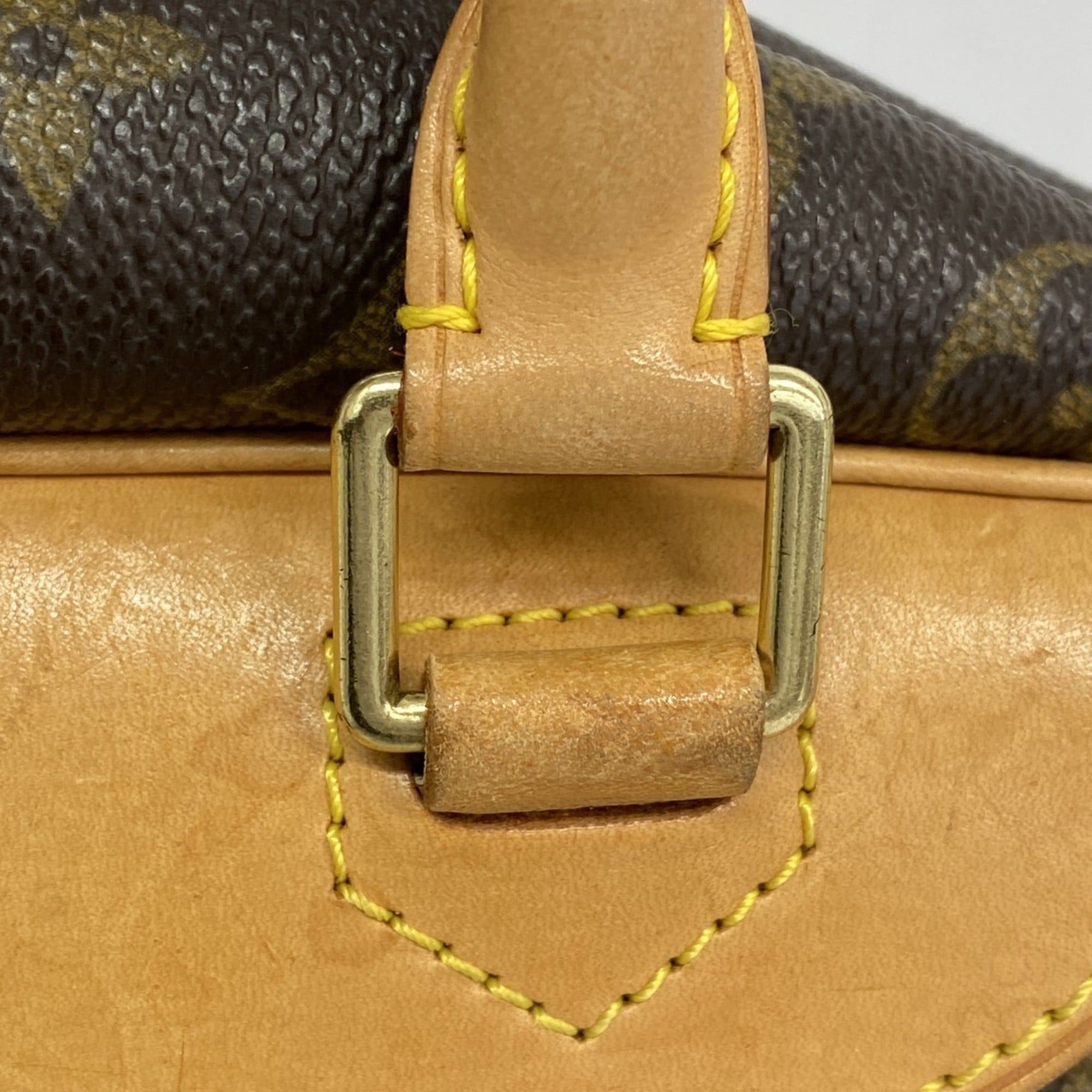 Louis Vuitton Monogram Deauville Handbag M47270 Brown Women's