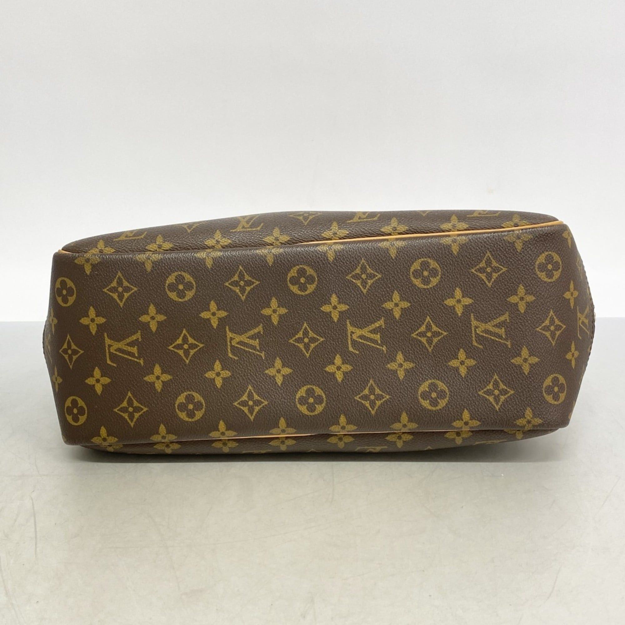 Louis Vuitton Monogram Deauville Handbag M47270 Brown Women's