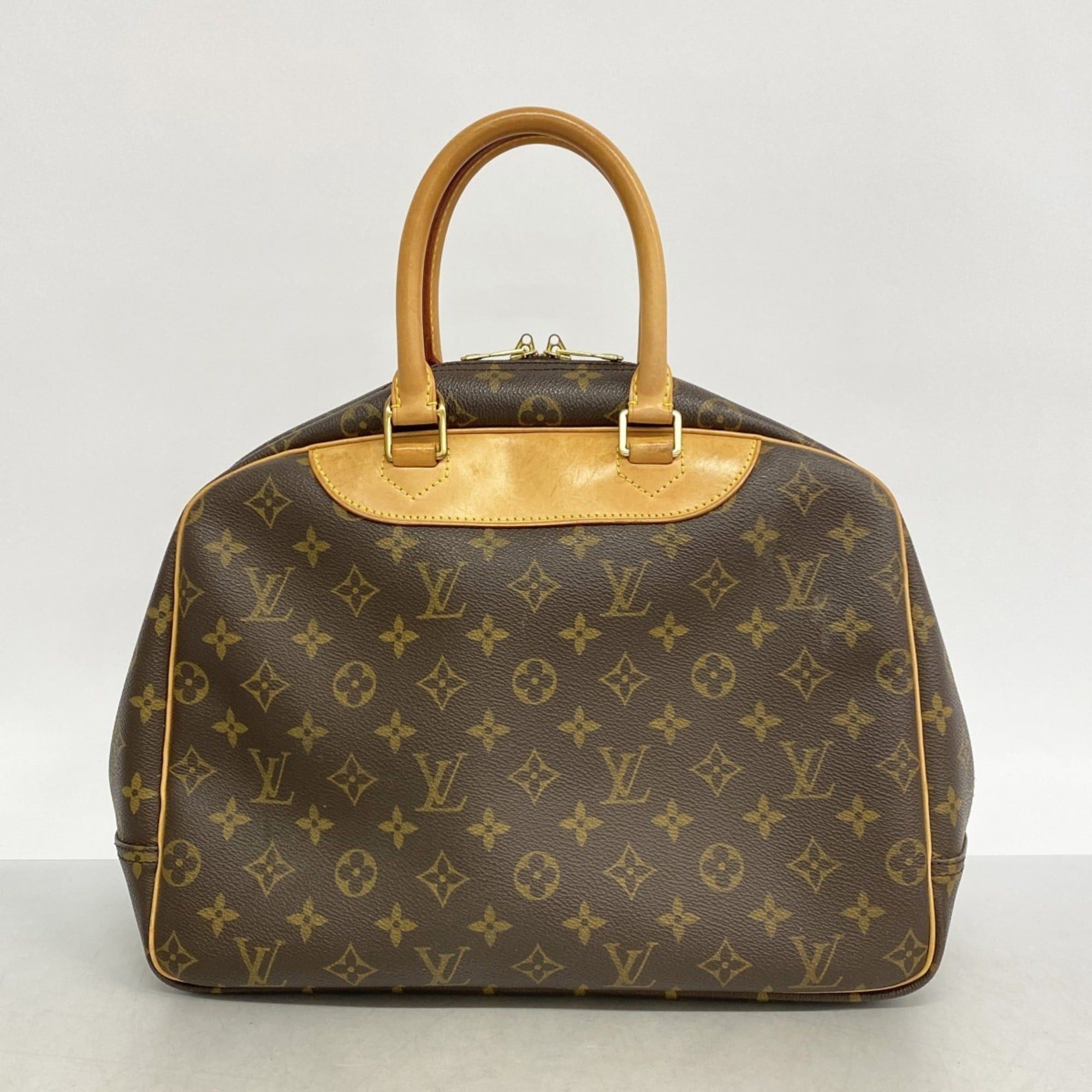 Louis Vuitton Monogram Deauville Handbag M47270 Brown Women's