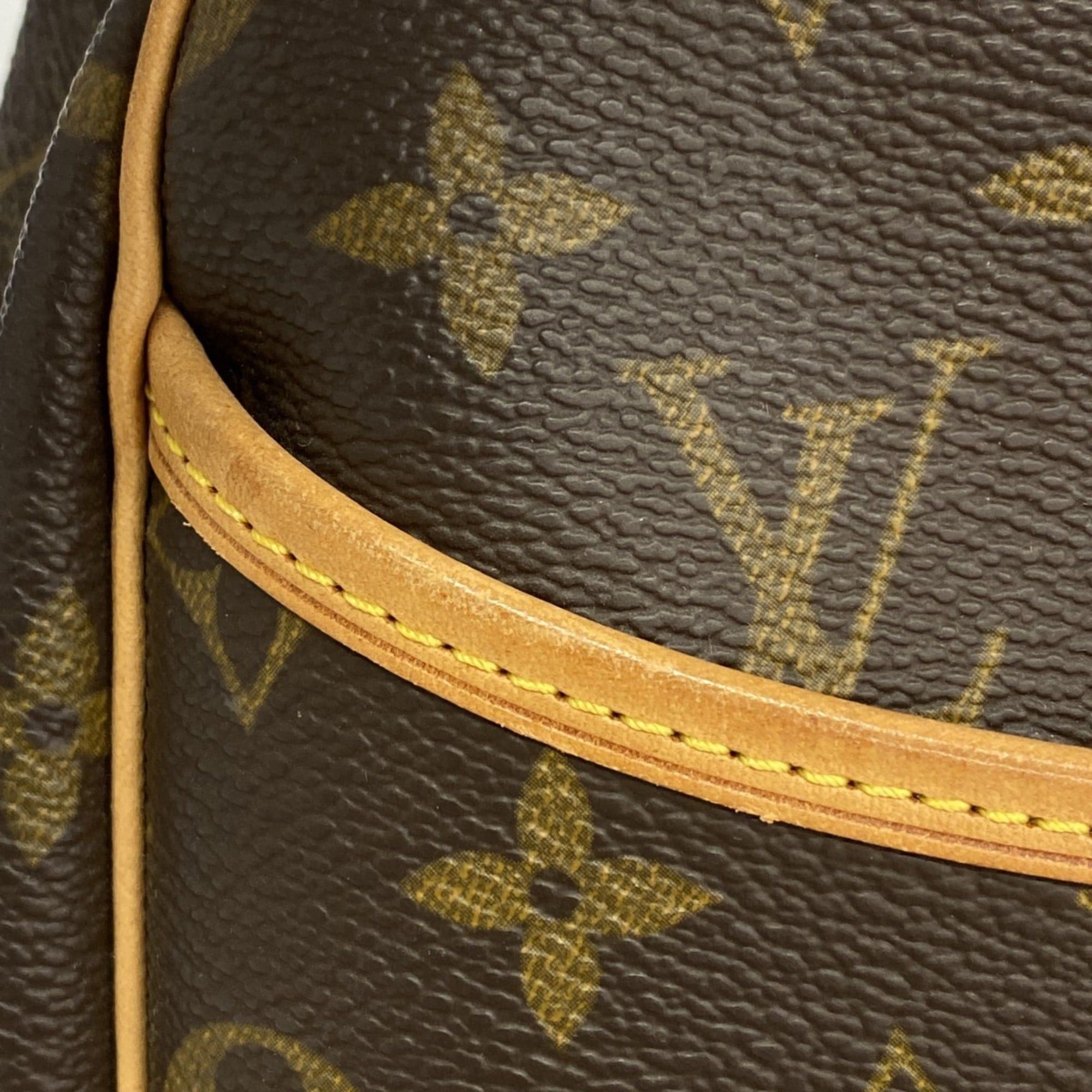 Louis Vuitton Monogram Deauville Handbag M47270 Brown Women's