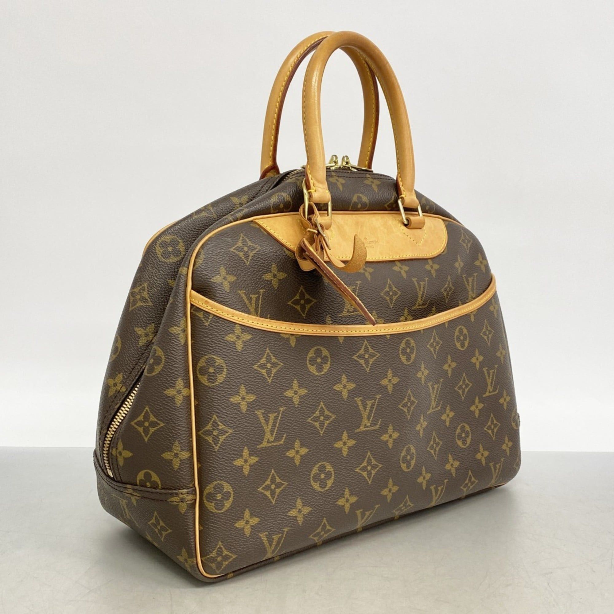 Louis Vuitton Monogram Deauville Handbag M47270 Brown Women's