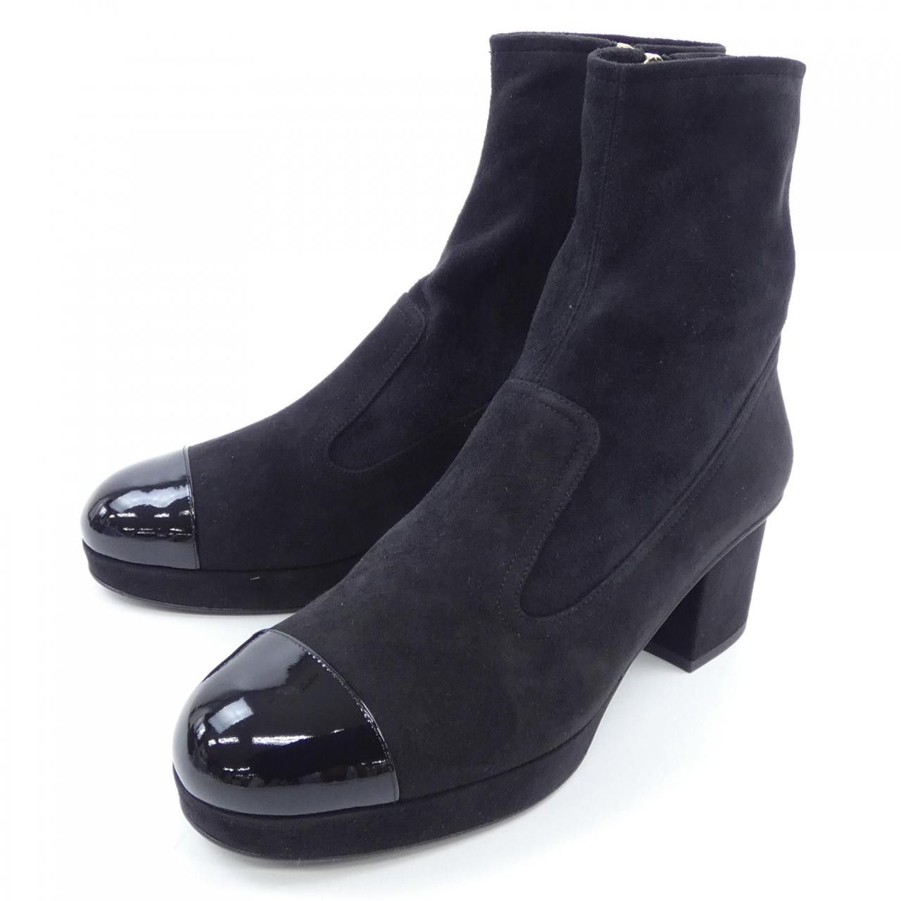 Chanel Chanel Chanel Suede Kidskin Patented Calfskin Boots Leather Shoes G45196B13944 DUTY FREE for USA Size ONE SIZE - 3 Thumbnail