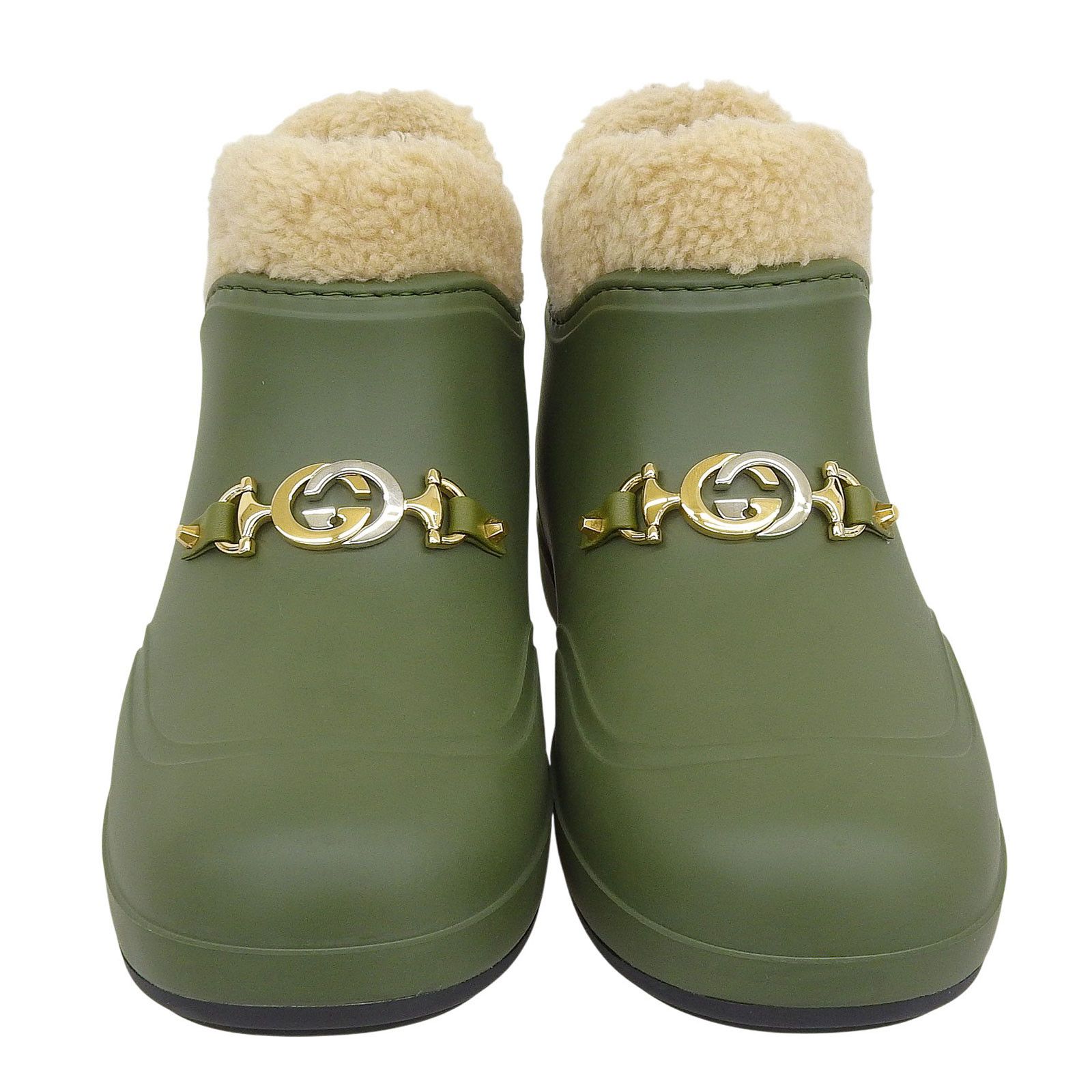Gucci Gucci Gucci Rubber Short Boots Plastic / Synthetic Shoes 627890 DUTY FREE for USA Size ONE SIZE - 4 Thumbnail