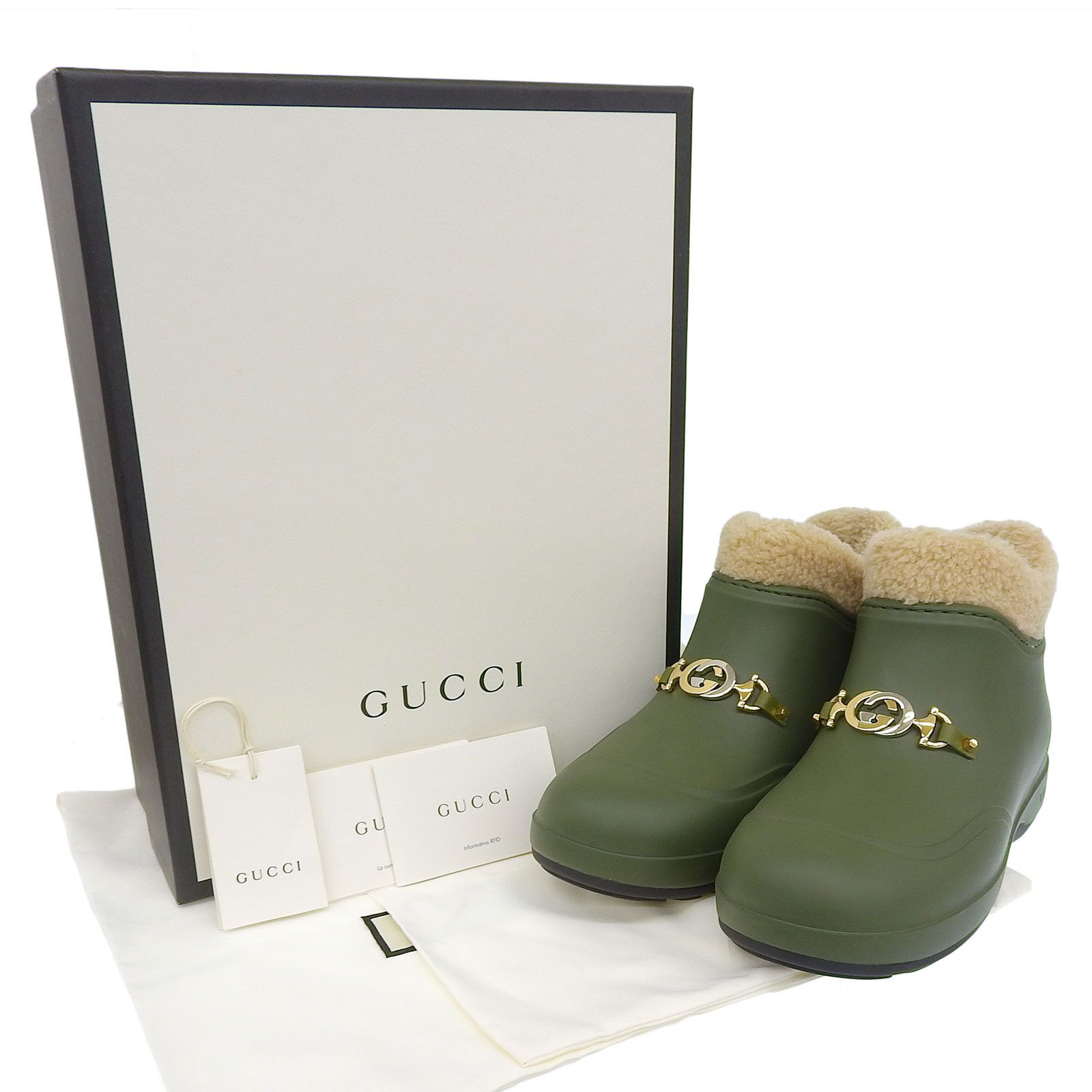 Gucci Gucci Gucci Rubber Short Boots Plastic / Synthetic Shoes 627890 DUTY FREE for USA Size ONE SIZE - 2 Thumbnail
