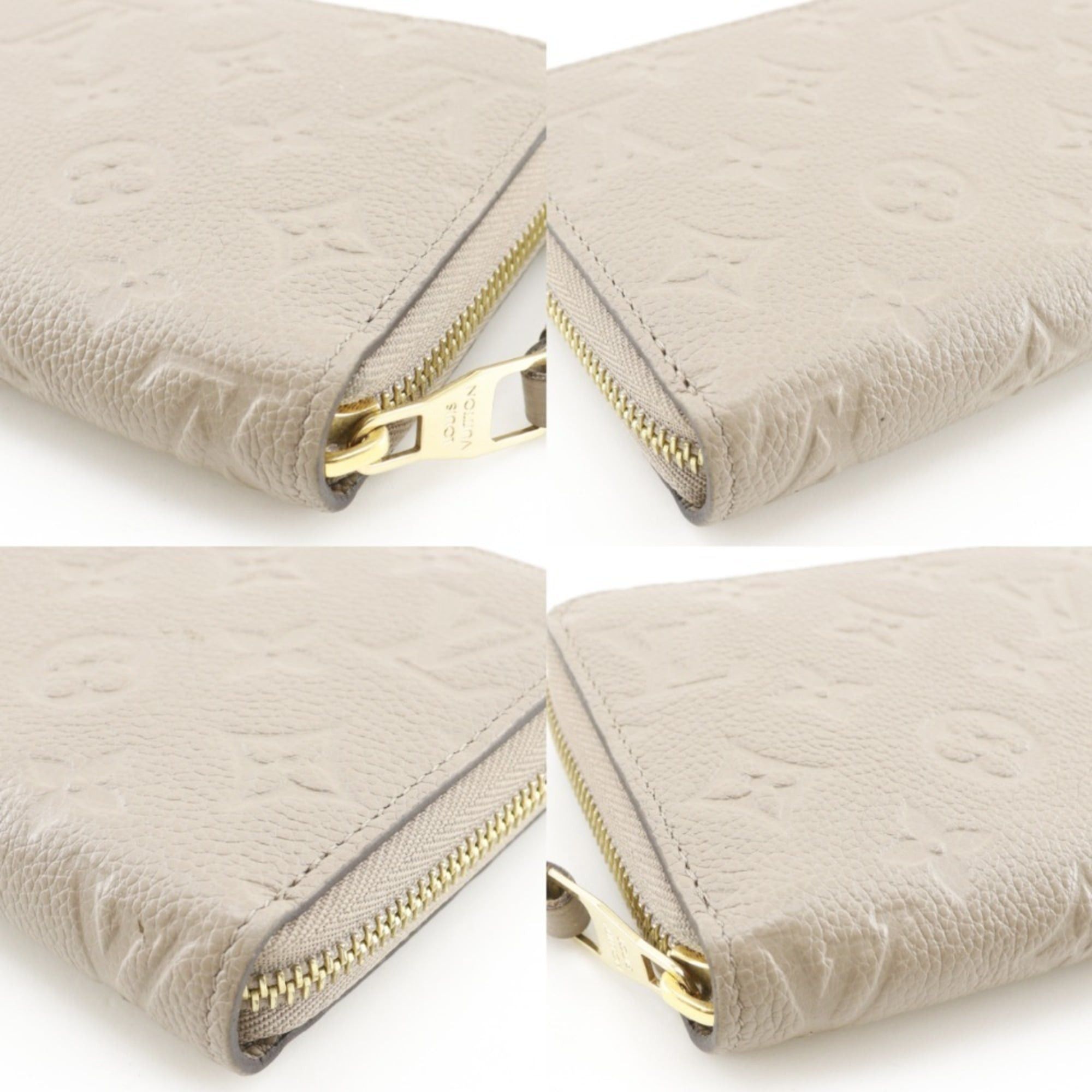 Louis Vuitton Louis Vuitton Zippy Wallet M69034 Monogram Empreinte Tourterelle Gray Unisex Size ONE SIZE - 4 Thumbnail