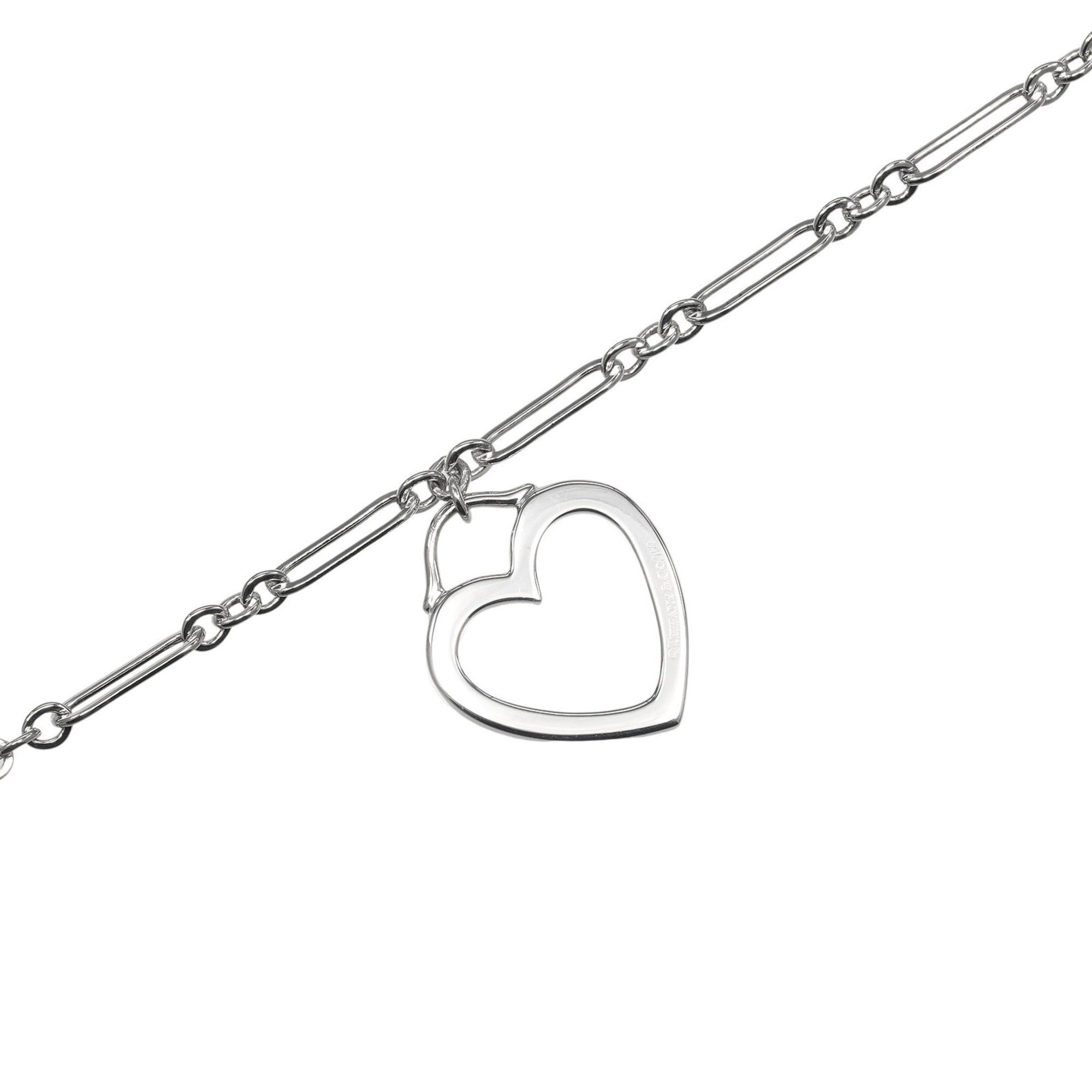 Tiffany & Co. Tiffany & Co. Sentimental Heart Bracelet, 18K White Gold, Approx. 4.37g Size ONE SIZE - 5 Thumbnail