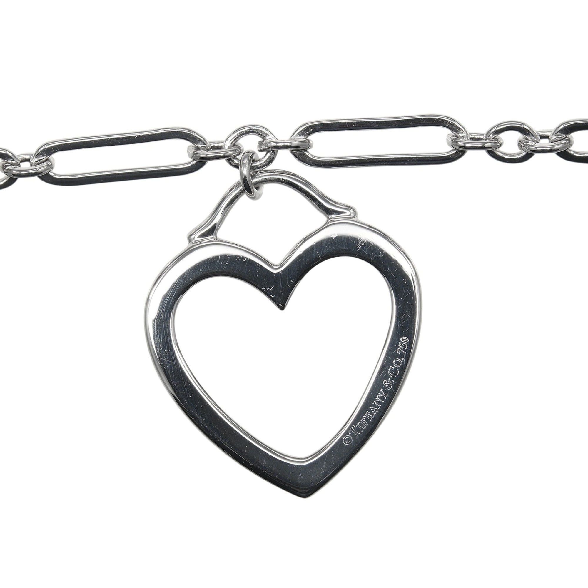 Tiffany & Co. Tiffany & Co. Sentimental Heart Bracelet, 18K White Gold, Approx. 4.37g Size ONE SIZE - 4 Thumbnail