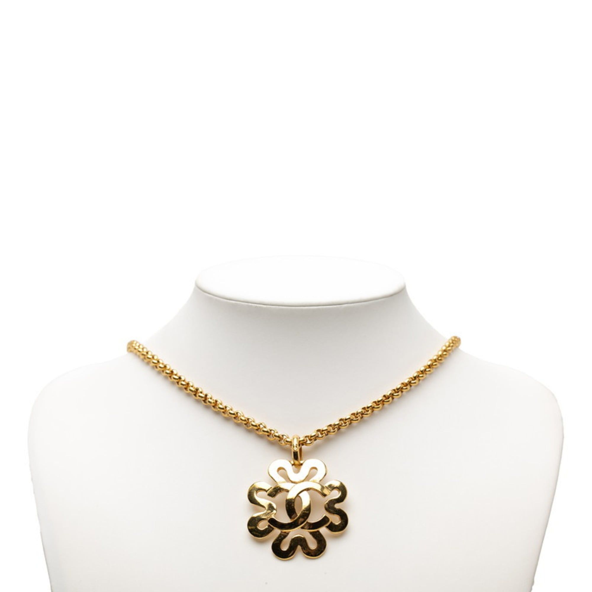 Chanel CHANEL Coco Mark Vintage Necklace Gold Plated Women's Size ONE SIZE - 4 Thumbnail