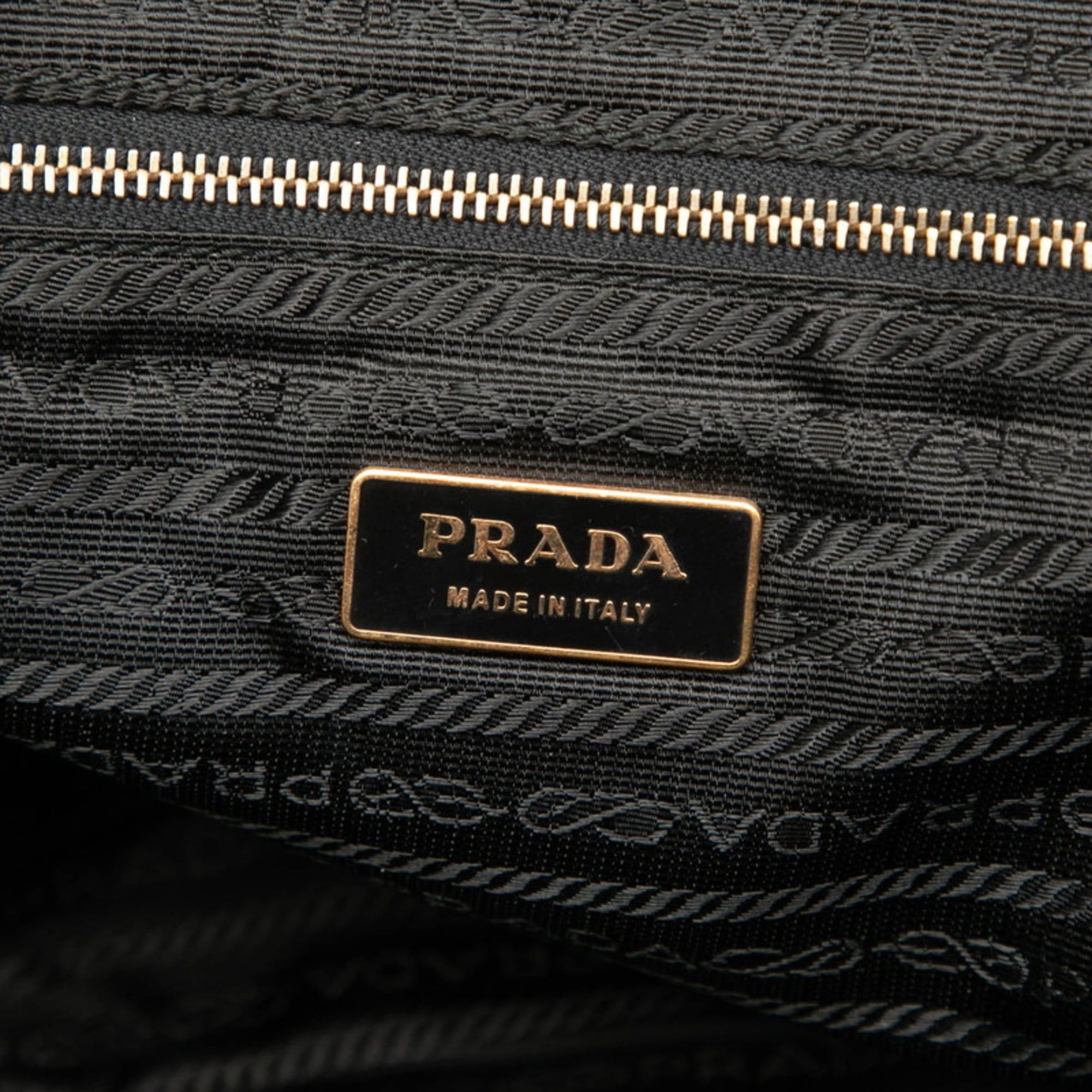Prada Prada Triangle Logo Plate Tote Bag Shoulder Black Nylon Women's PRADA Size ONE SIZE - 5 Thumbnail